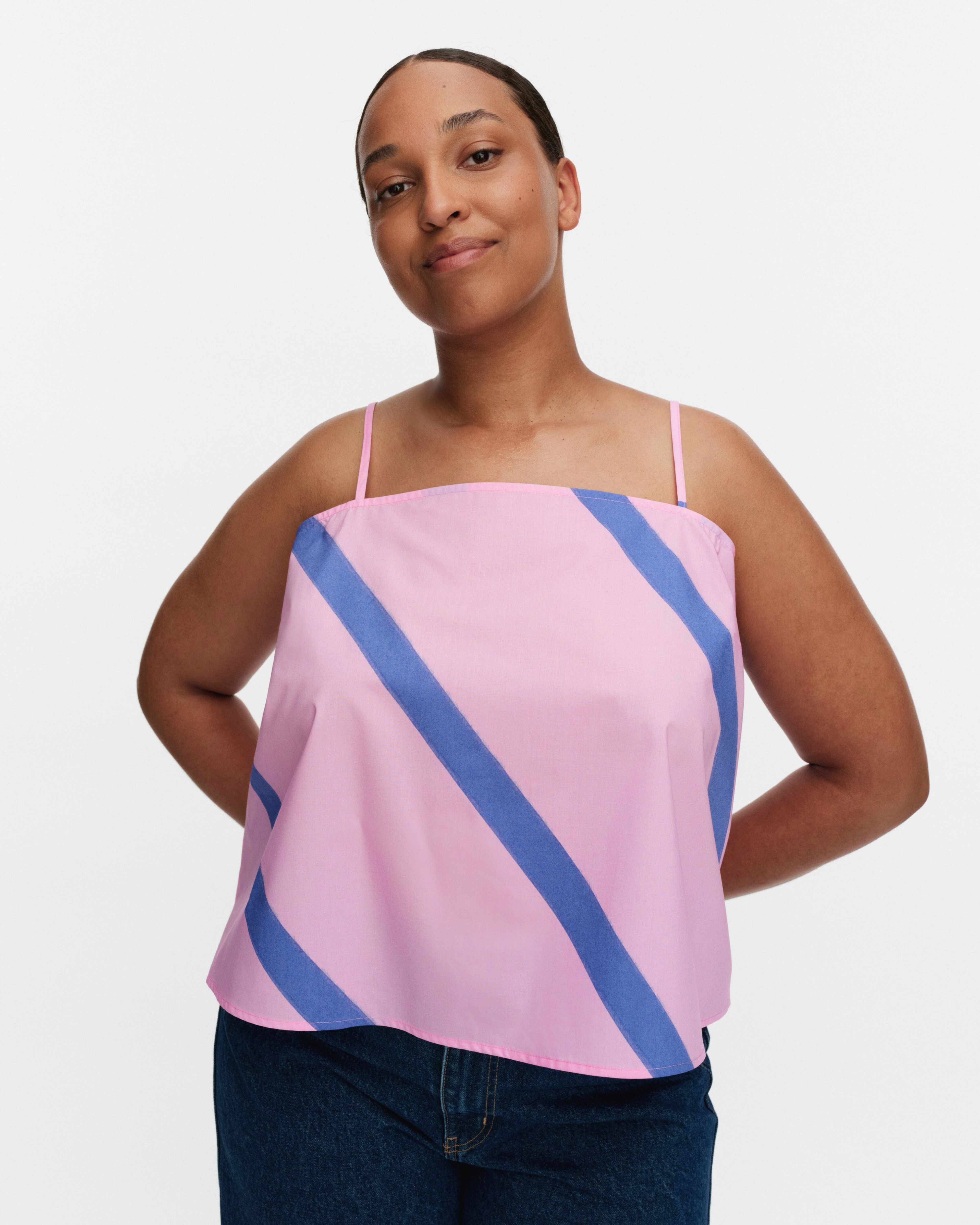 Puisto Basso, Top, blue, pink,