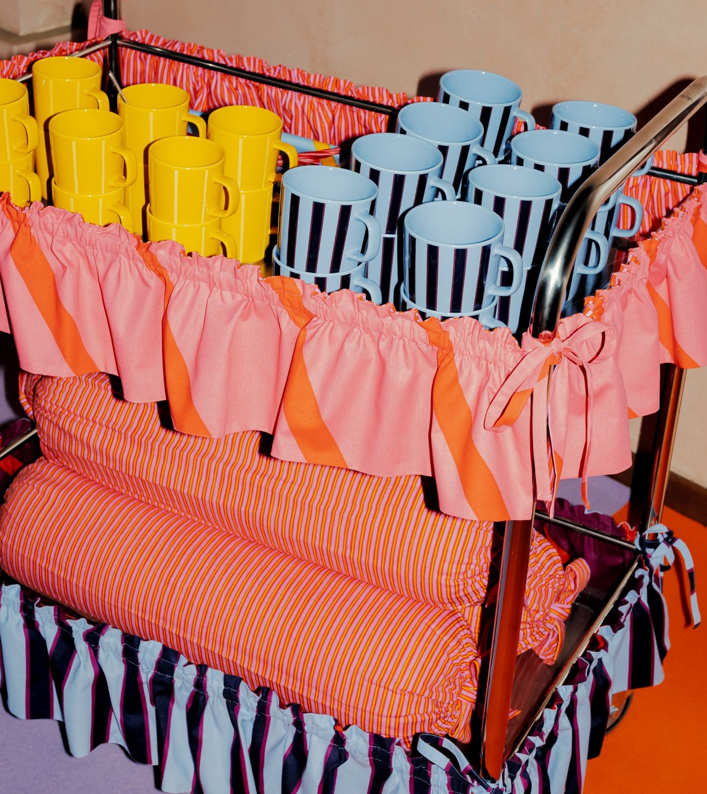 Milan design week installation presenting Laila Gohar for Marimekko special collection home products