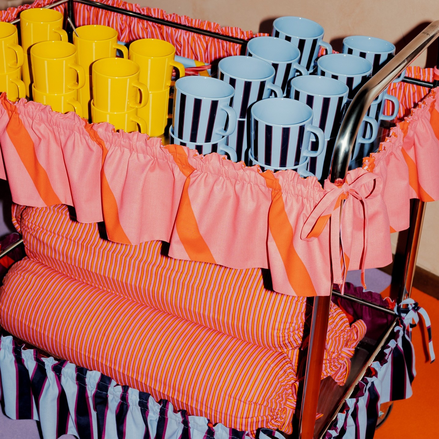 Milan design week installation presenting Laila Gohar for Marimekko special collection home products