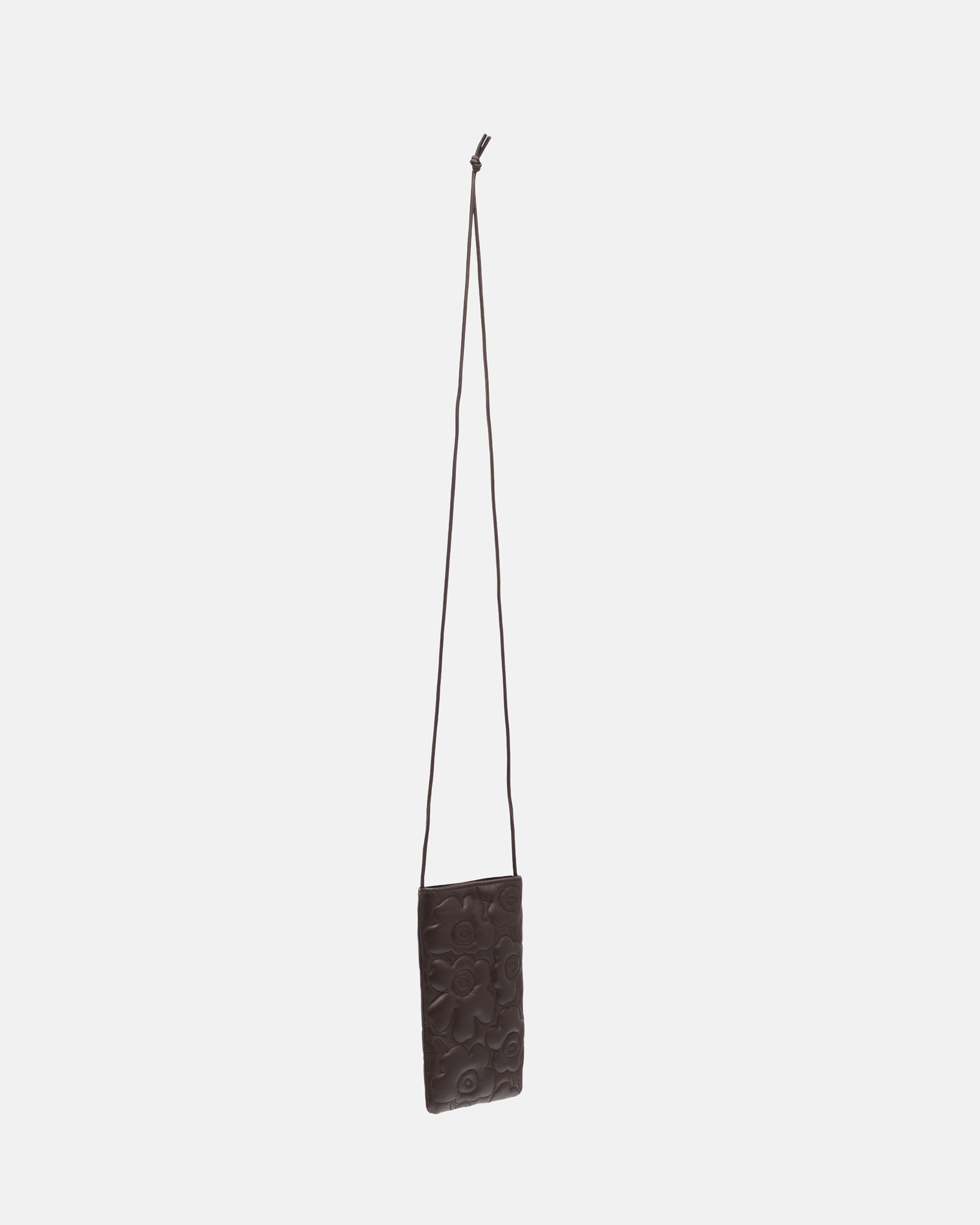 Phone Pocket Unikko Shoulder bag dark brown | Marimekko