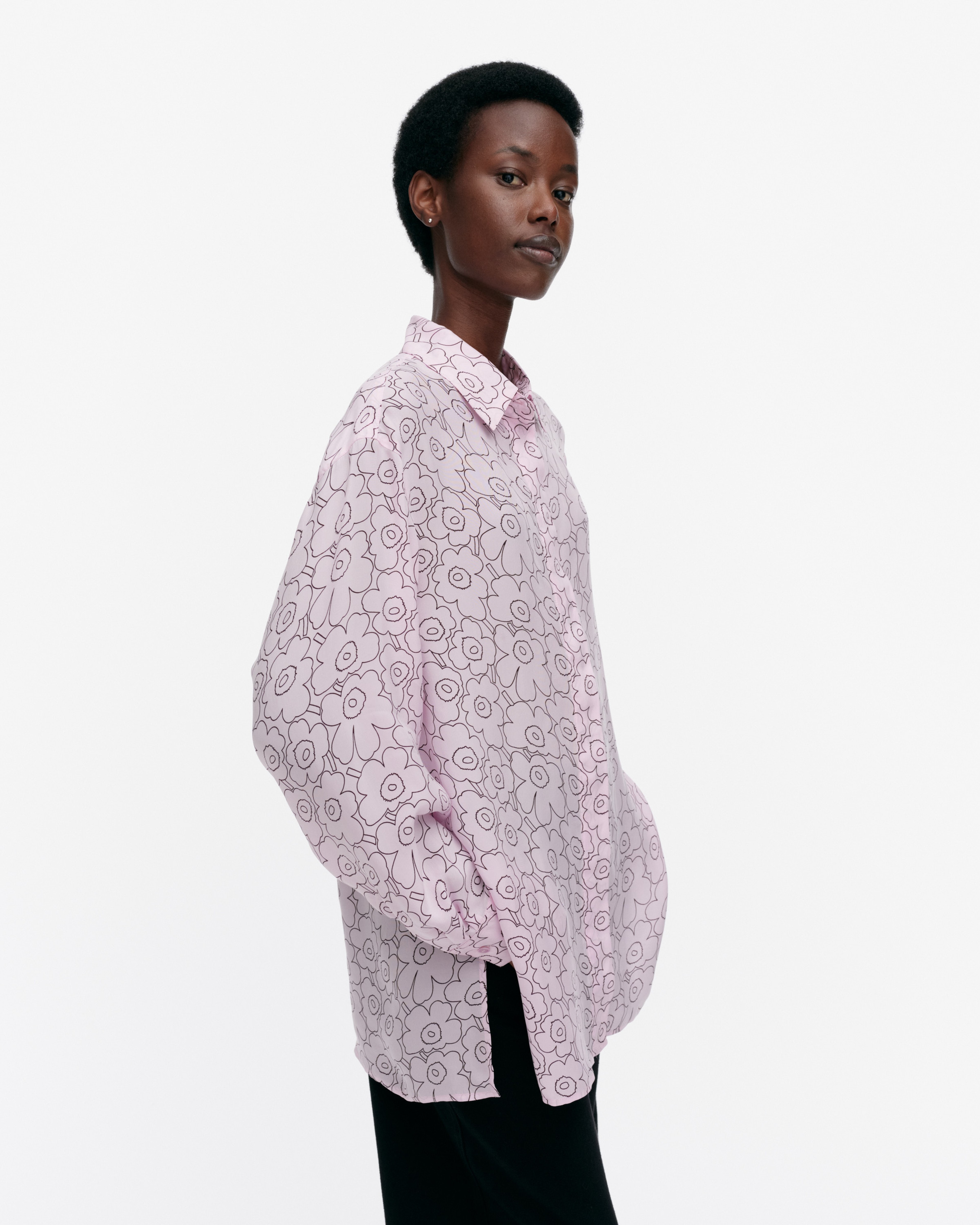 Runsas Piirto Unikko, Shirt, light pink, wine red,