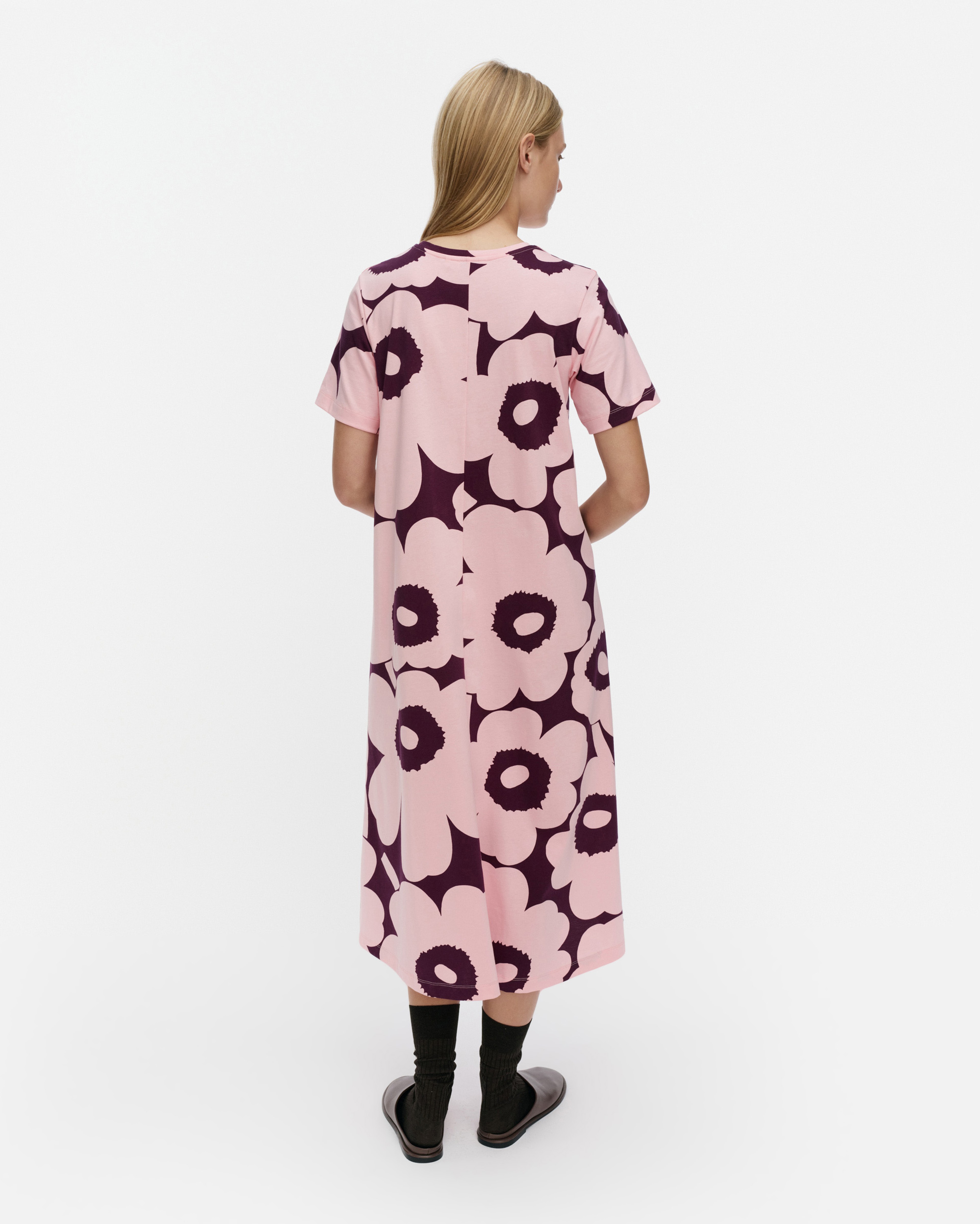 Pisteinen Unikko, Dress, light pink, dark purple,
