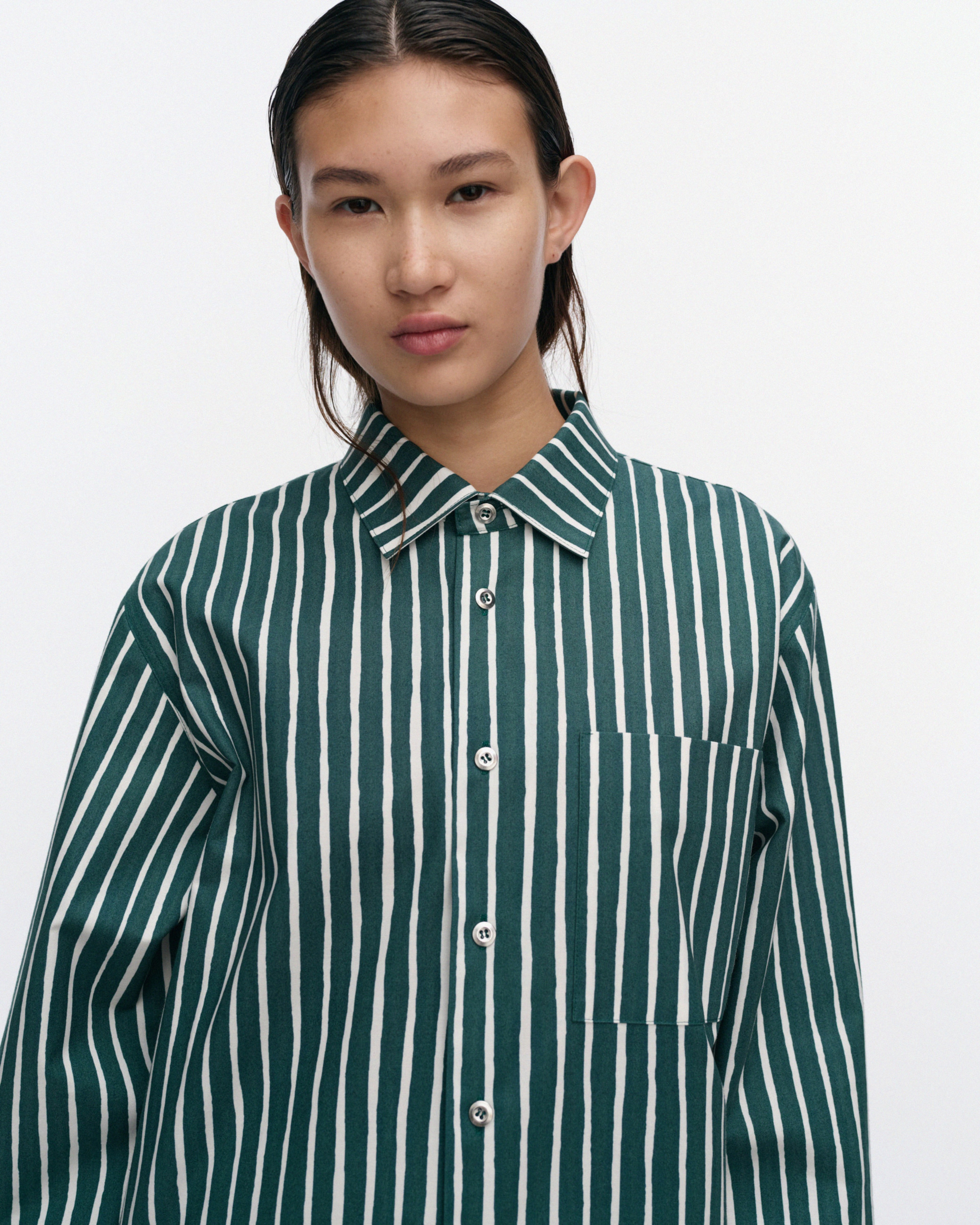 Jokapoika, Chemise Kioski en coton, vert, blanc cassé,