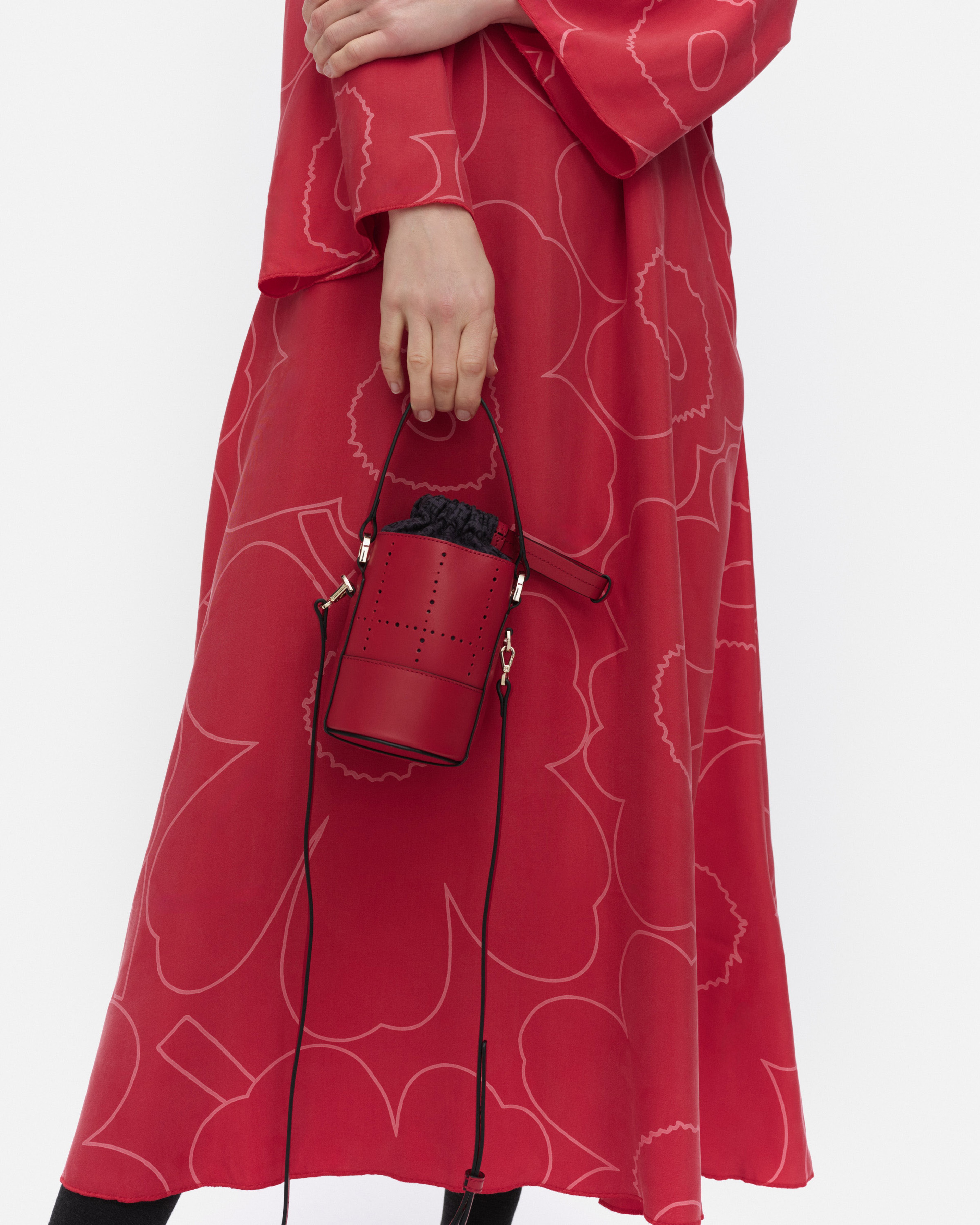 Imprint Nano Bucket Tiiliskivi, Shoulder bag, red,