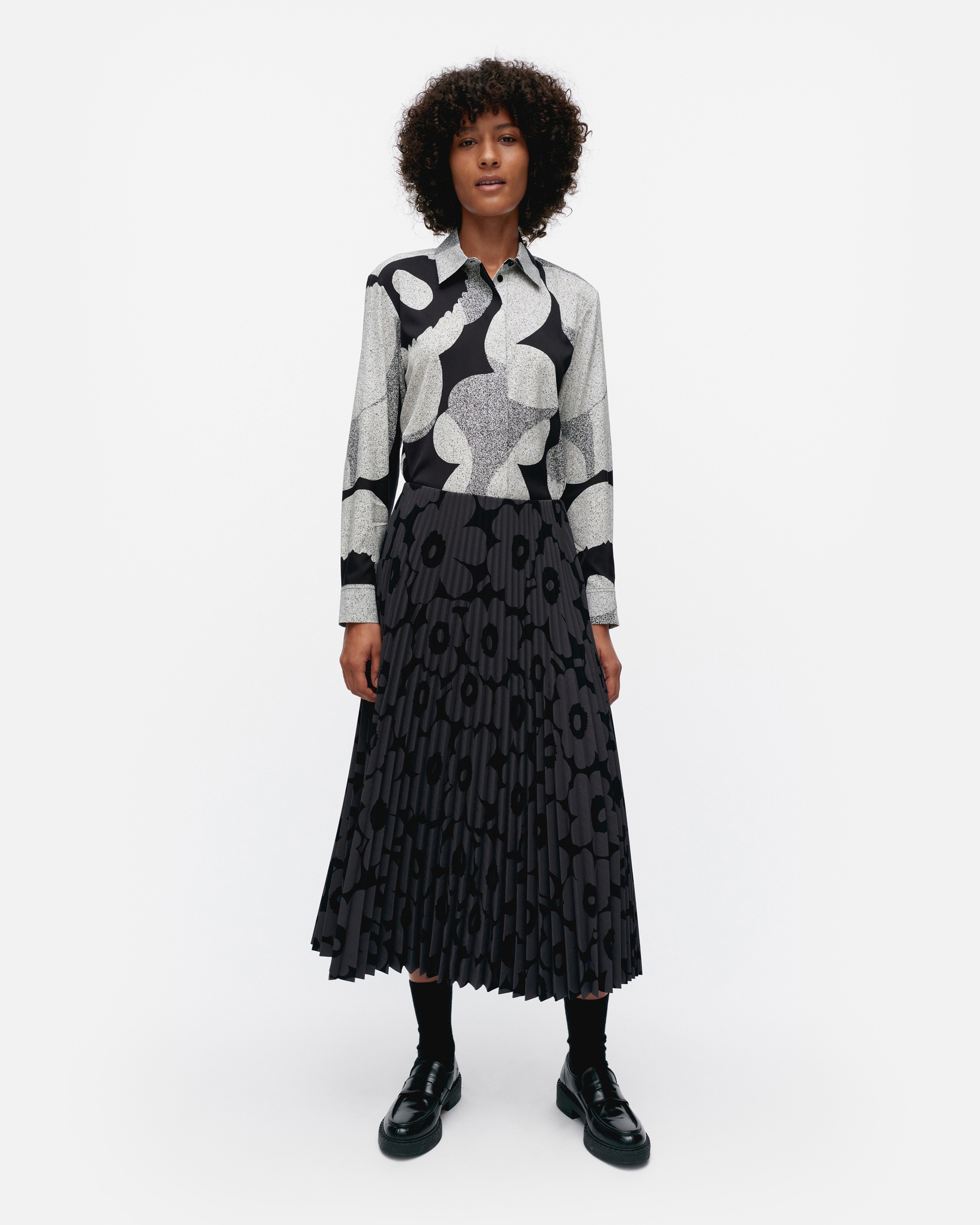 Myy Unikko, Skirt, black, dark grey,