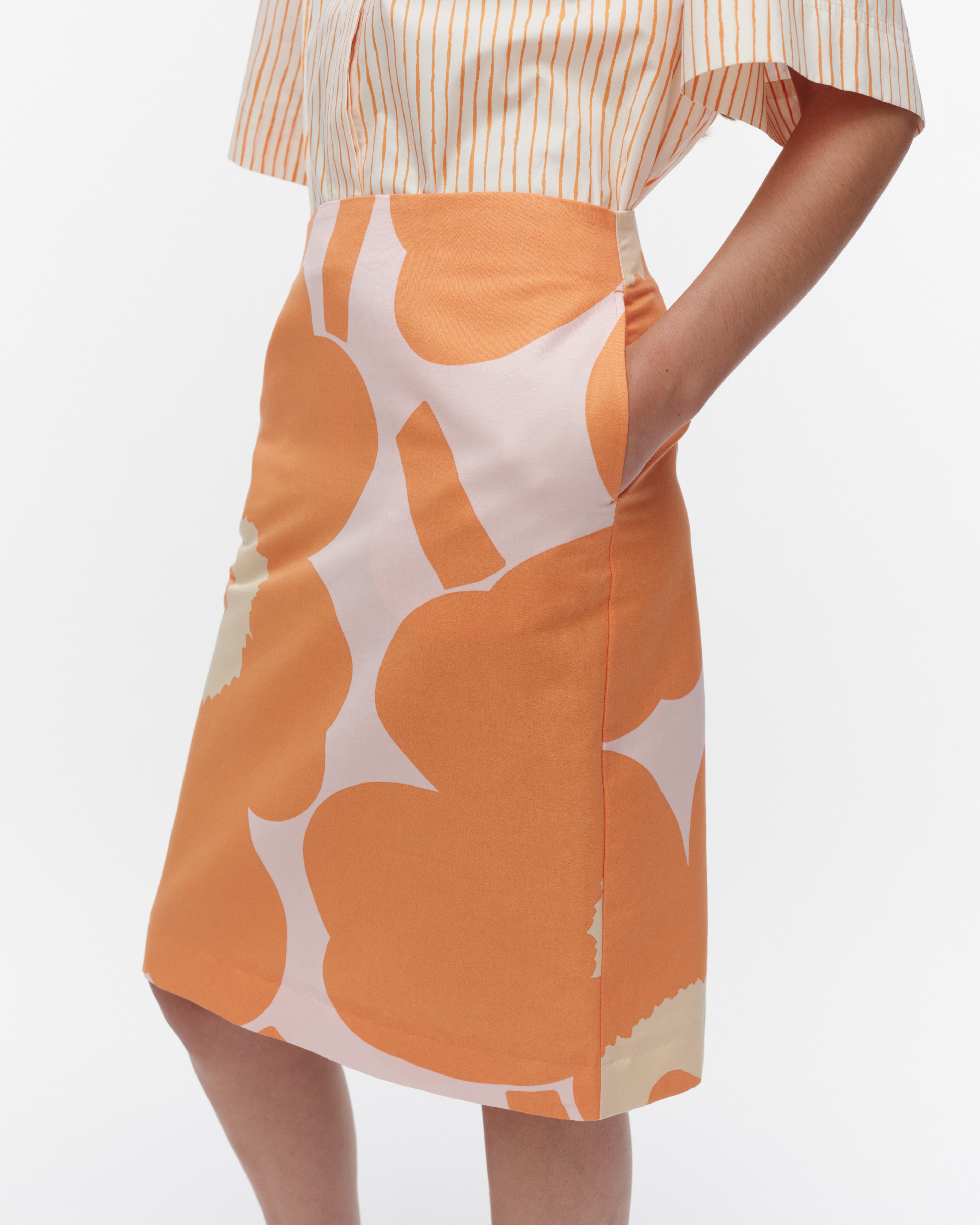 Ainoa Unikko, Skirt, orange, light pink, beige,