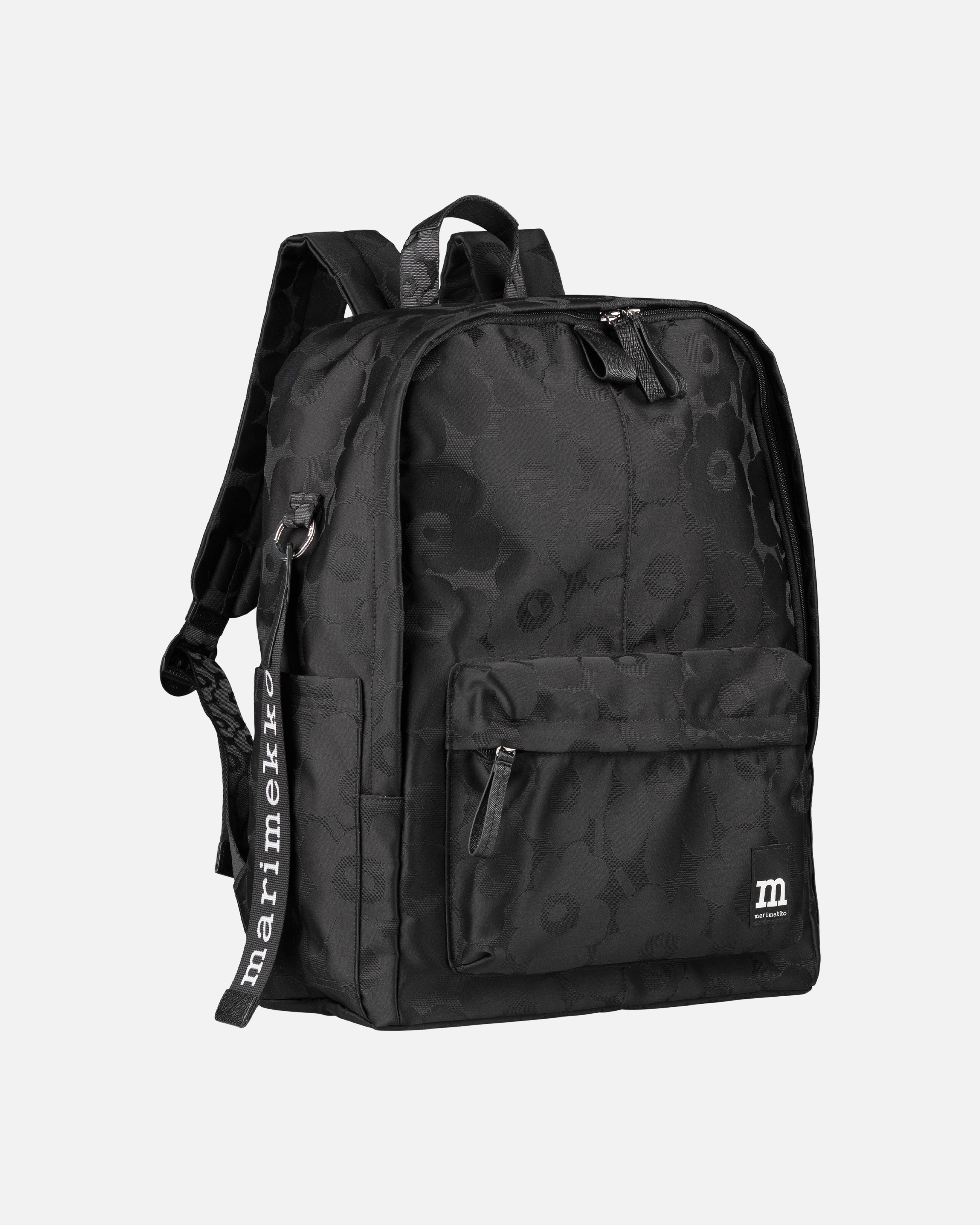 Zip Top Backpack Unikko, black,black,