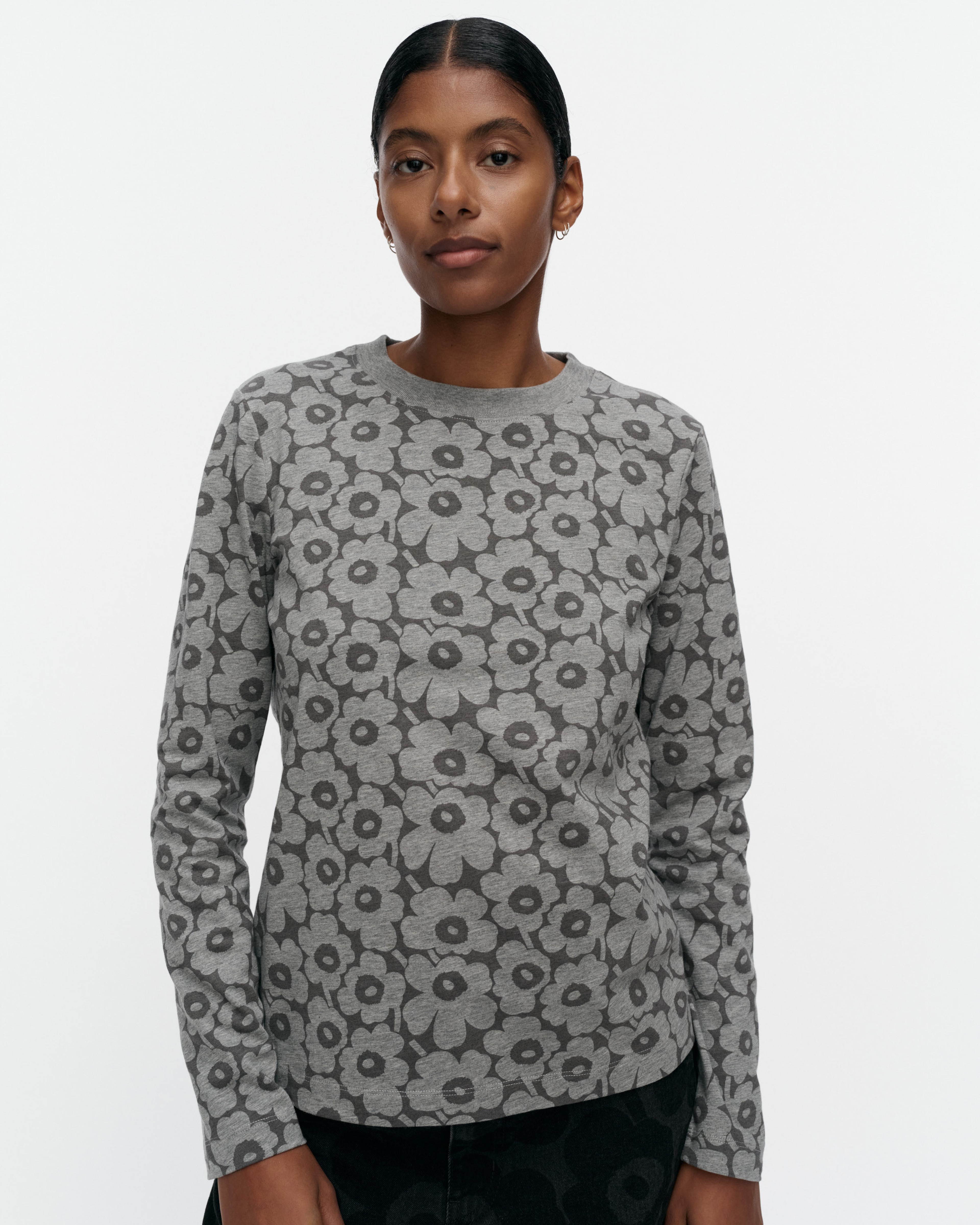 Sekunti Unikko, Jersey shirt, grey melange, grey,