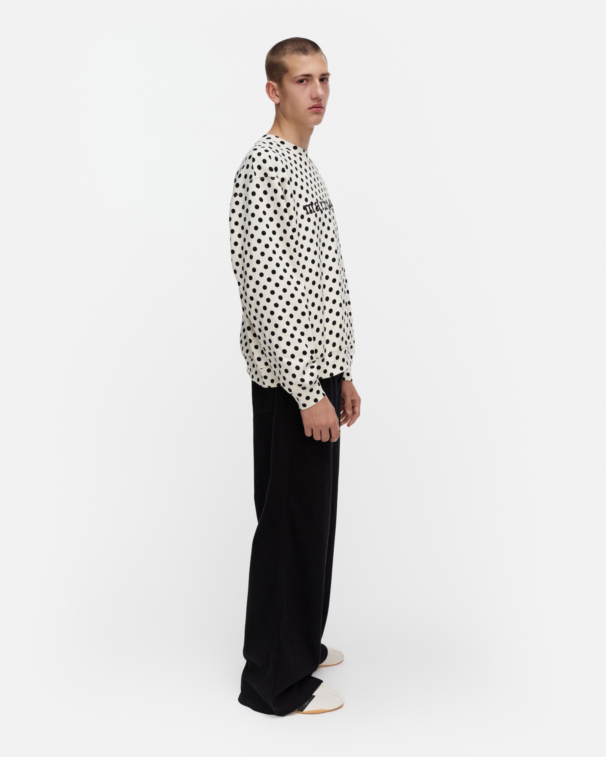 Runoja Unikko Placement Kioski hoodie black,off white | Marimekko