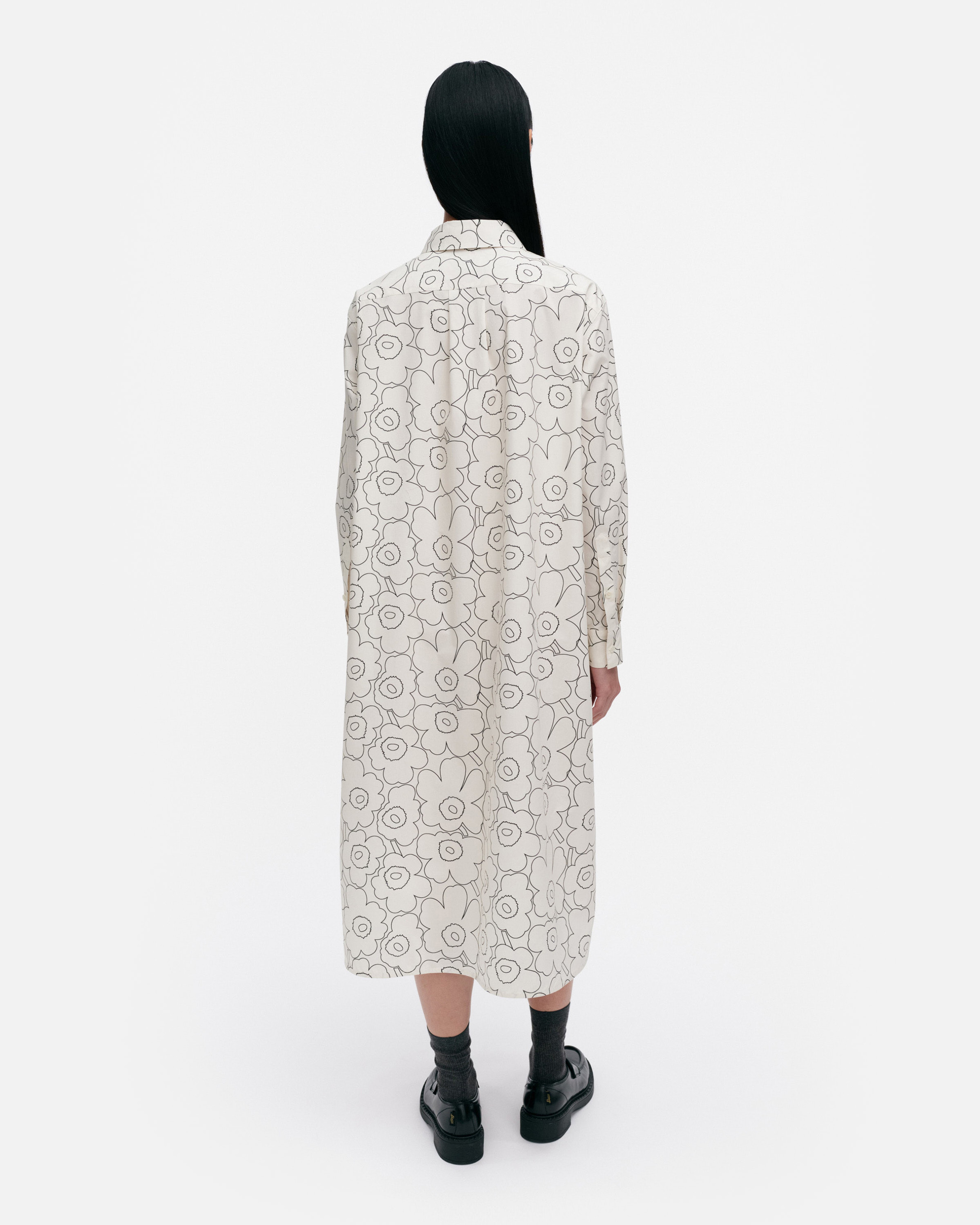 Runoelma Piirto Unikko, Dress, off white, black,