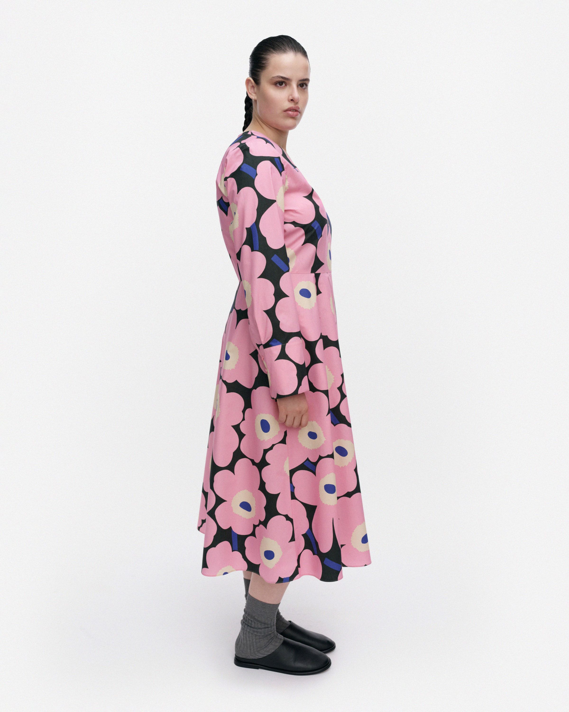 Rohinna Unikko Dress 365-pink, green, blue | Marimekko