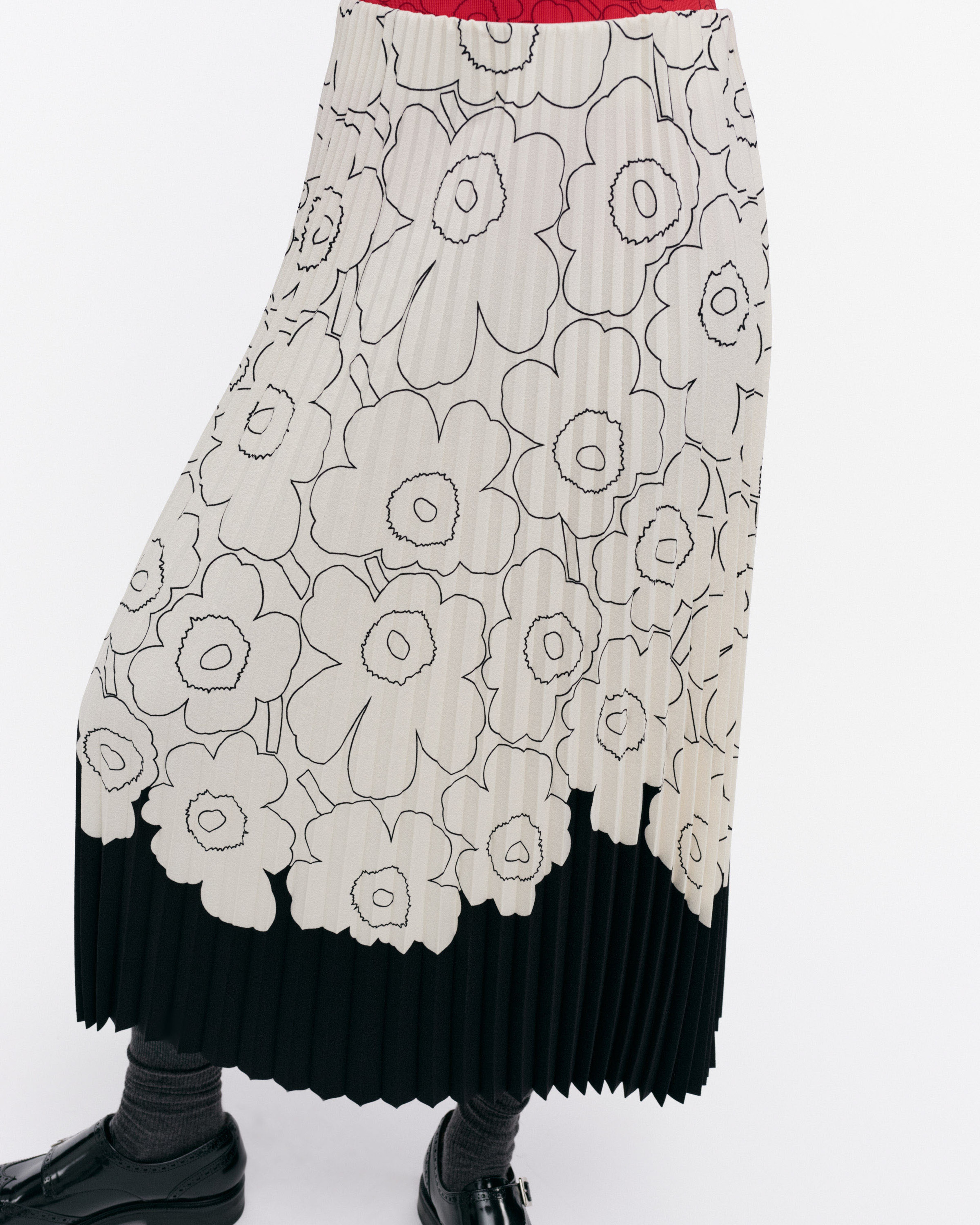 Piiru Piirto Unikko Placement, Skirt, black, off white,
