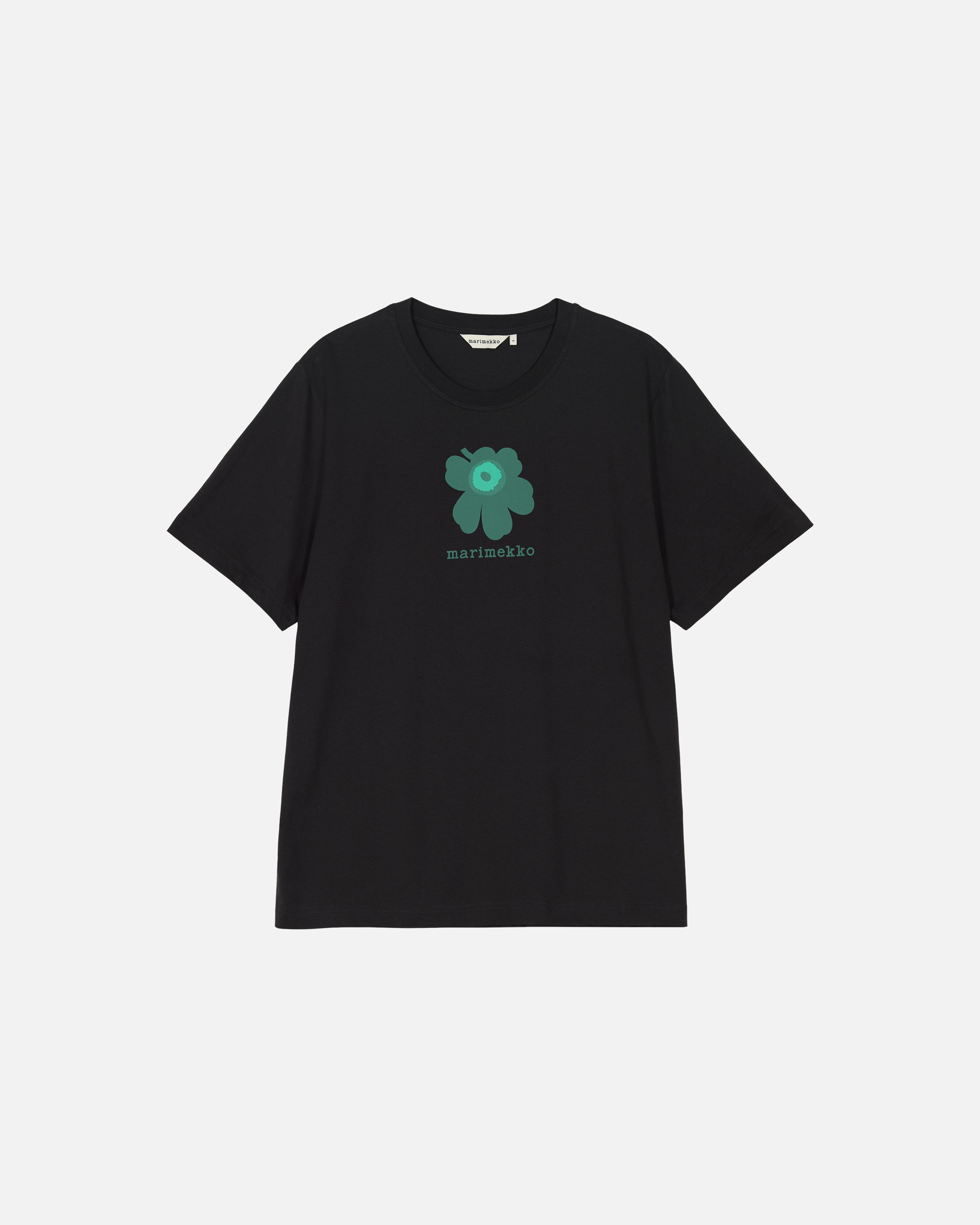 Ae Embla Unikko Placement, Kioski t-shirt, black, green, dark green,