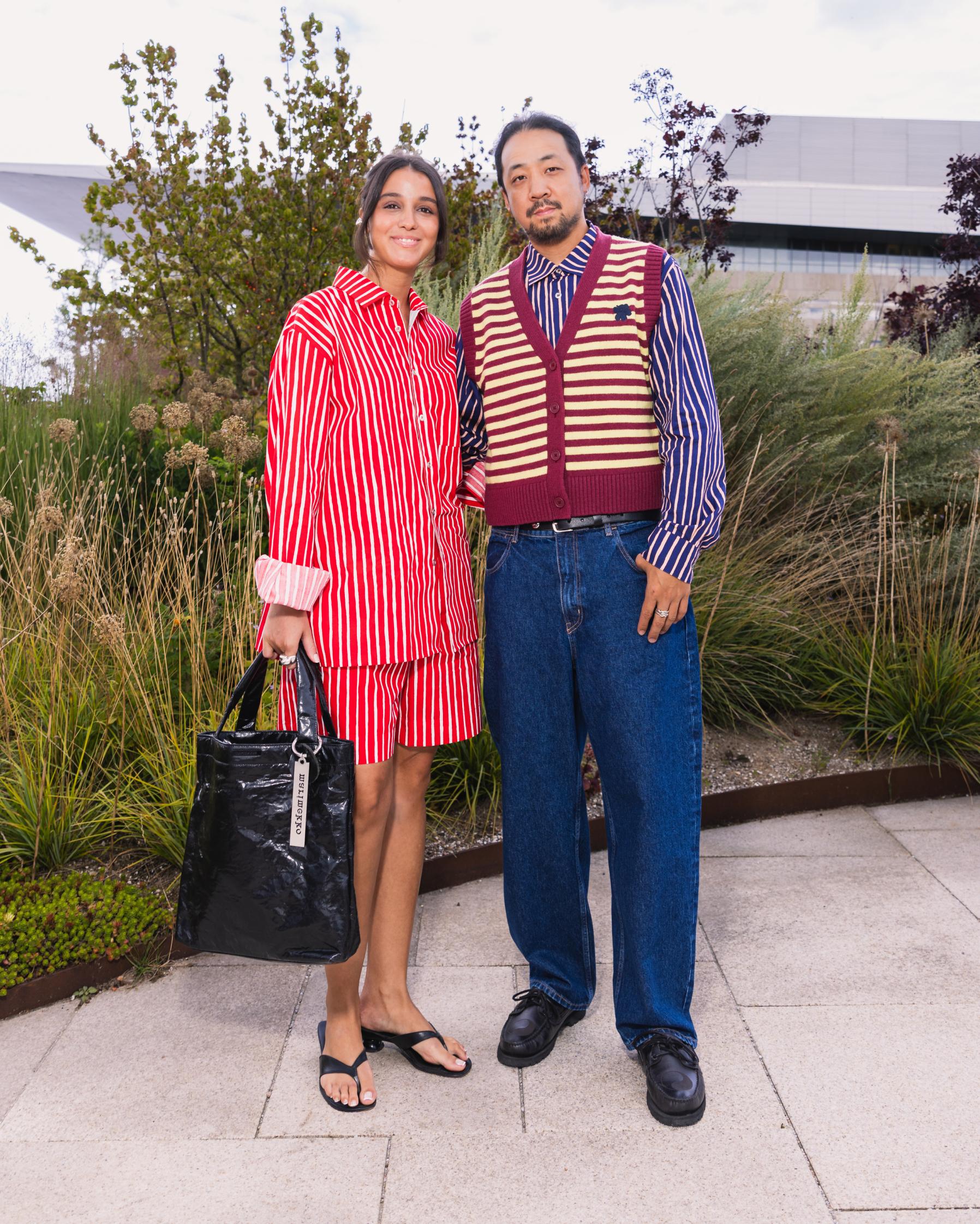 Simay Demirel and Julien Pham wearing Jokapoika style. Accessorised with Resonance bag. 