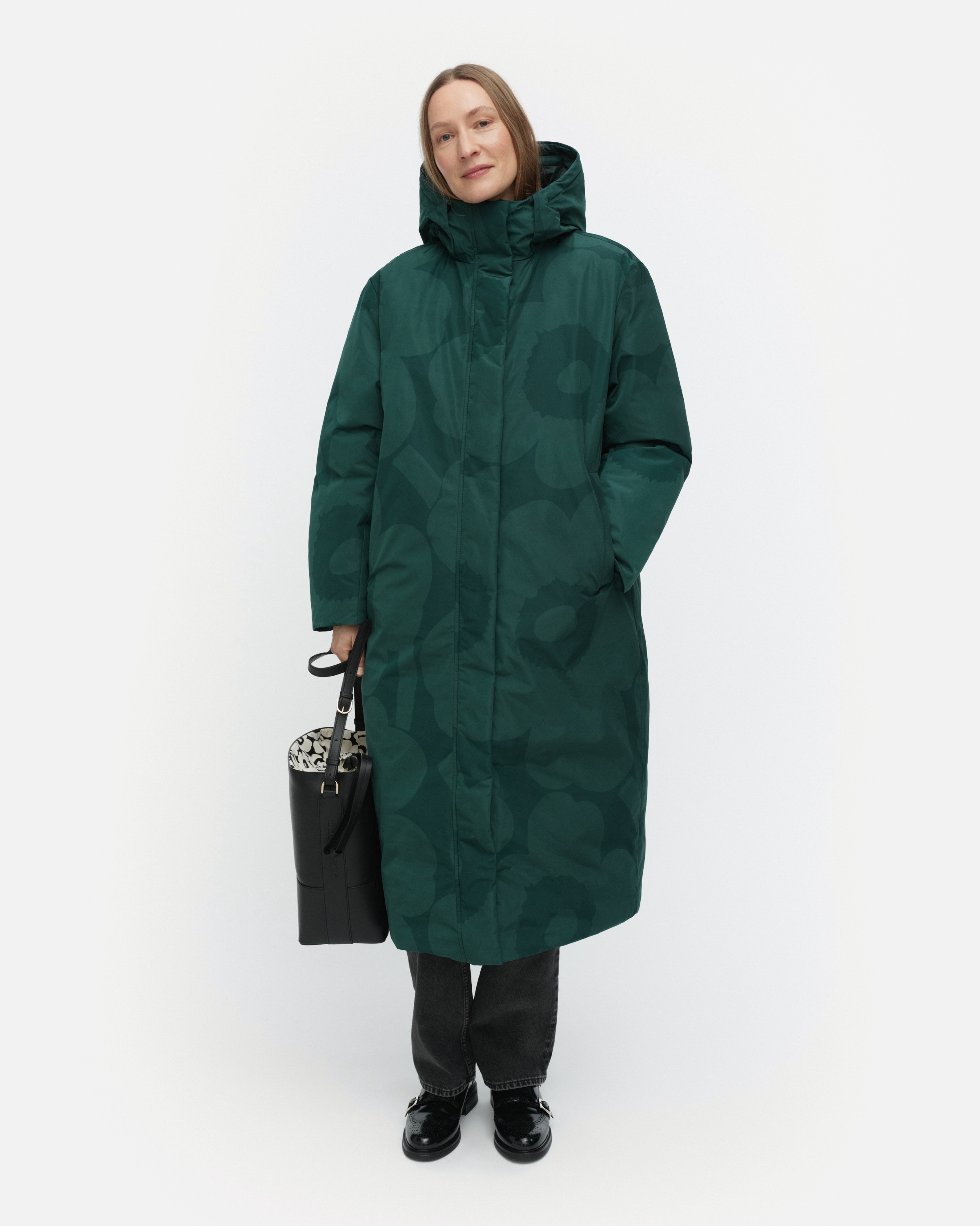 Taiottu Unikko, Down coat, dark green, green,