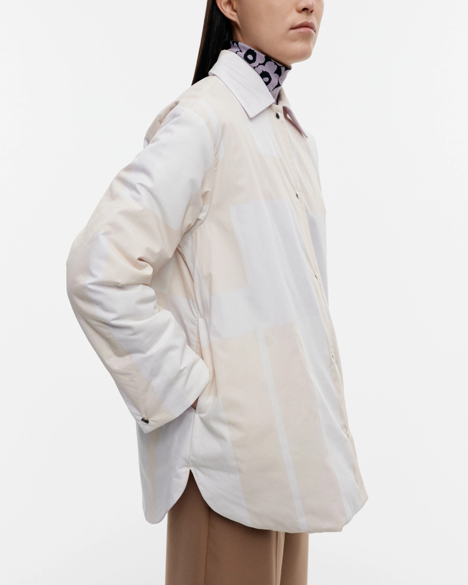 Balanssi Attika, Lightweight padded shirt, off-white, beige,