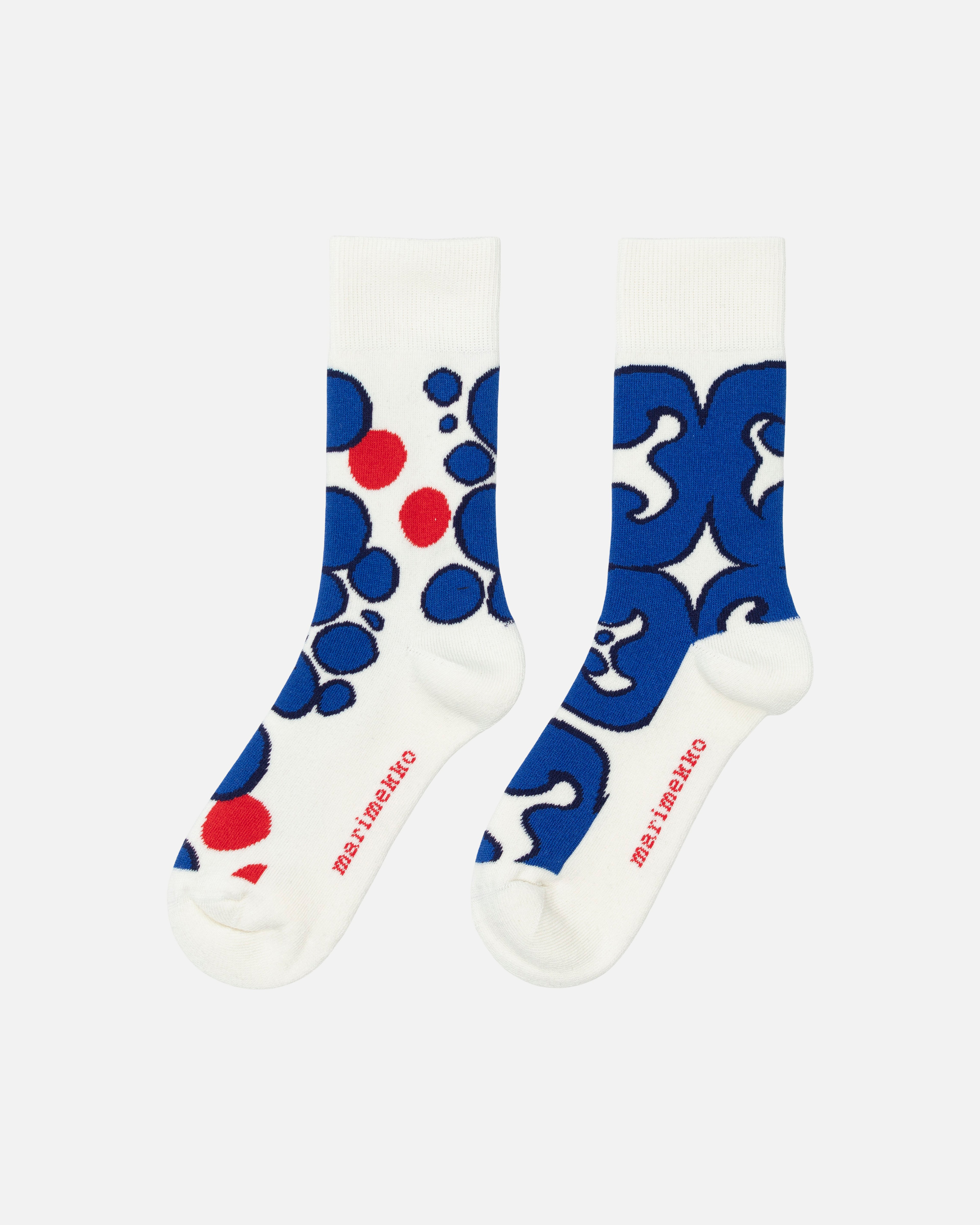 Pirtti Keidas, Chaussettes Kioski, bleu, blanc, rouge,