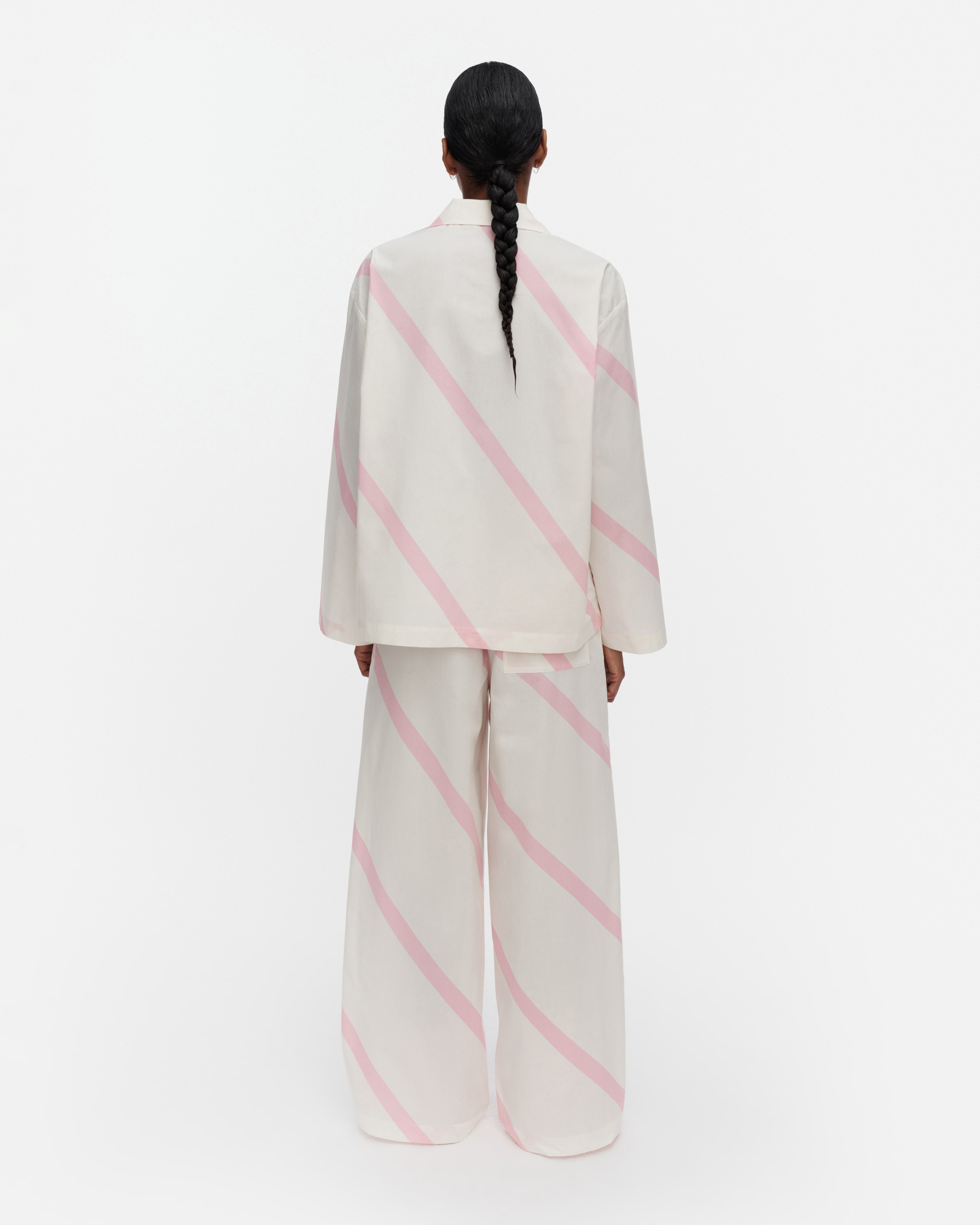 Kuunnelma Basso, Pyjama shirt, off white, light pink,