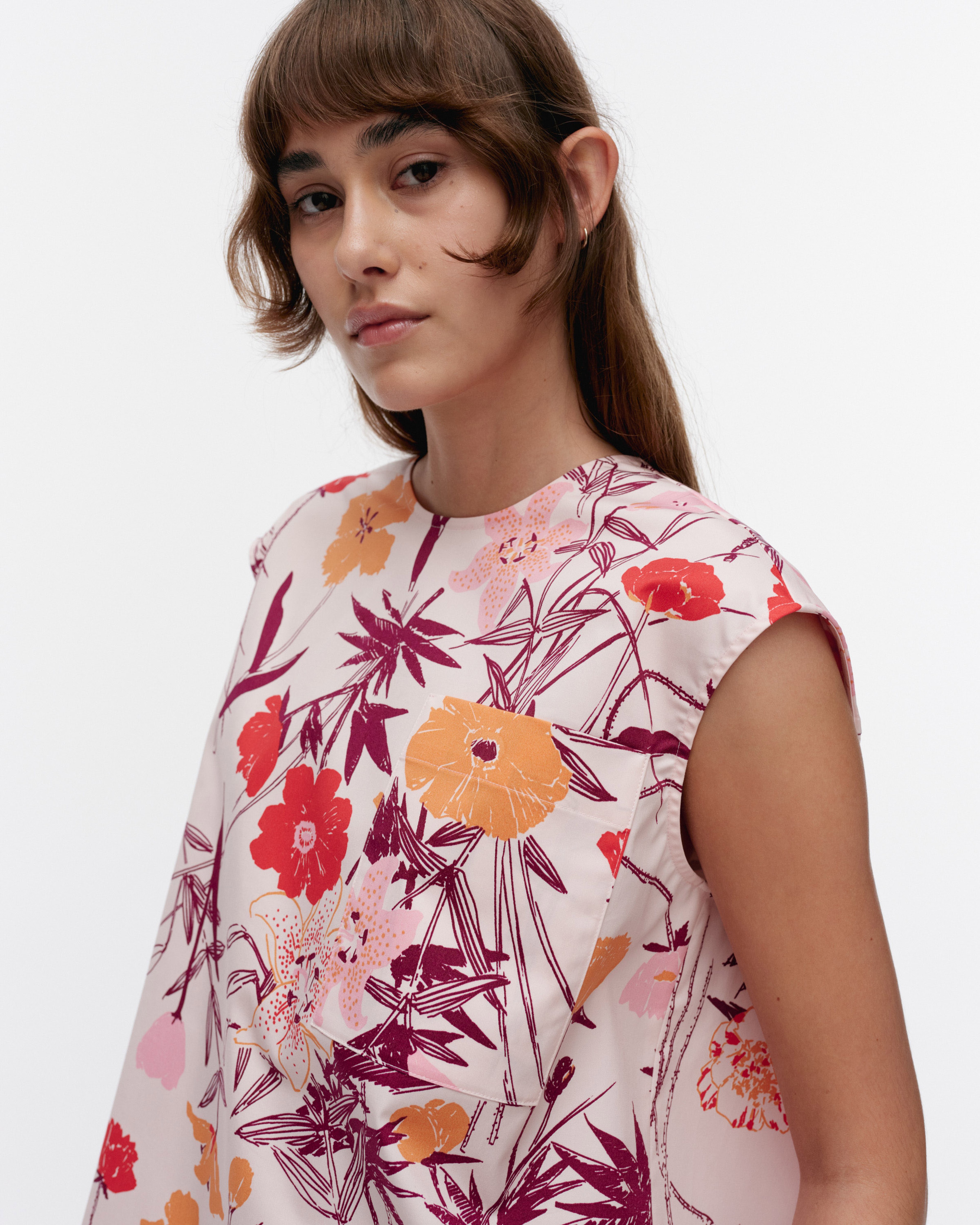 Kaksin Perenna, Cotton top, rose, wine red, orange,