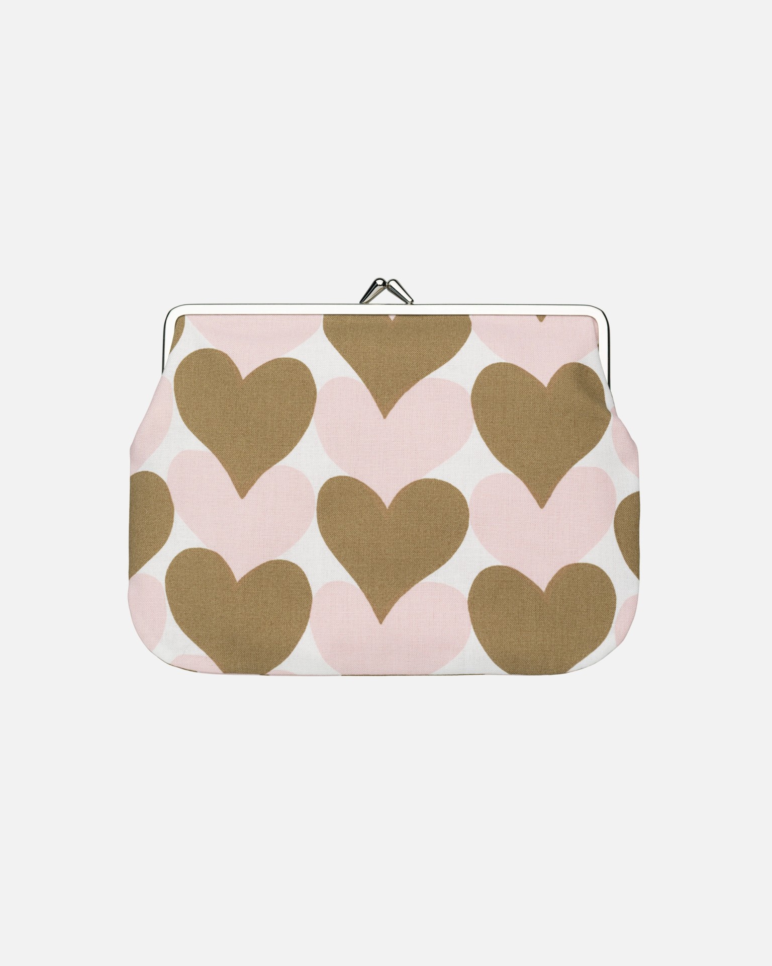 Pienet Sydämet Puolikas kukkaro, Purse, white, lt.brown, pink,