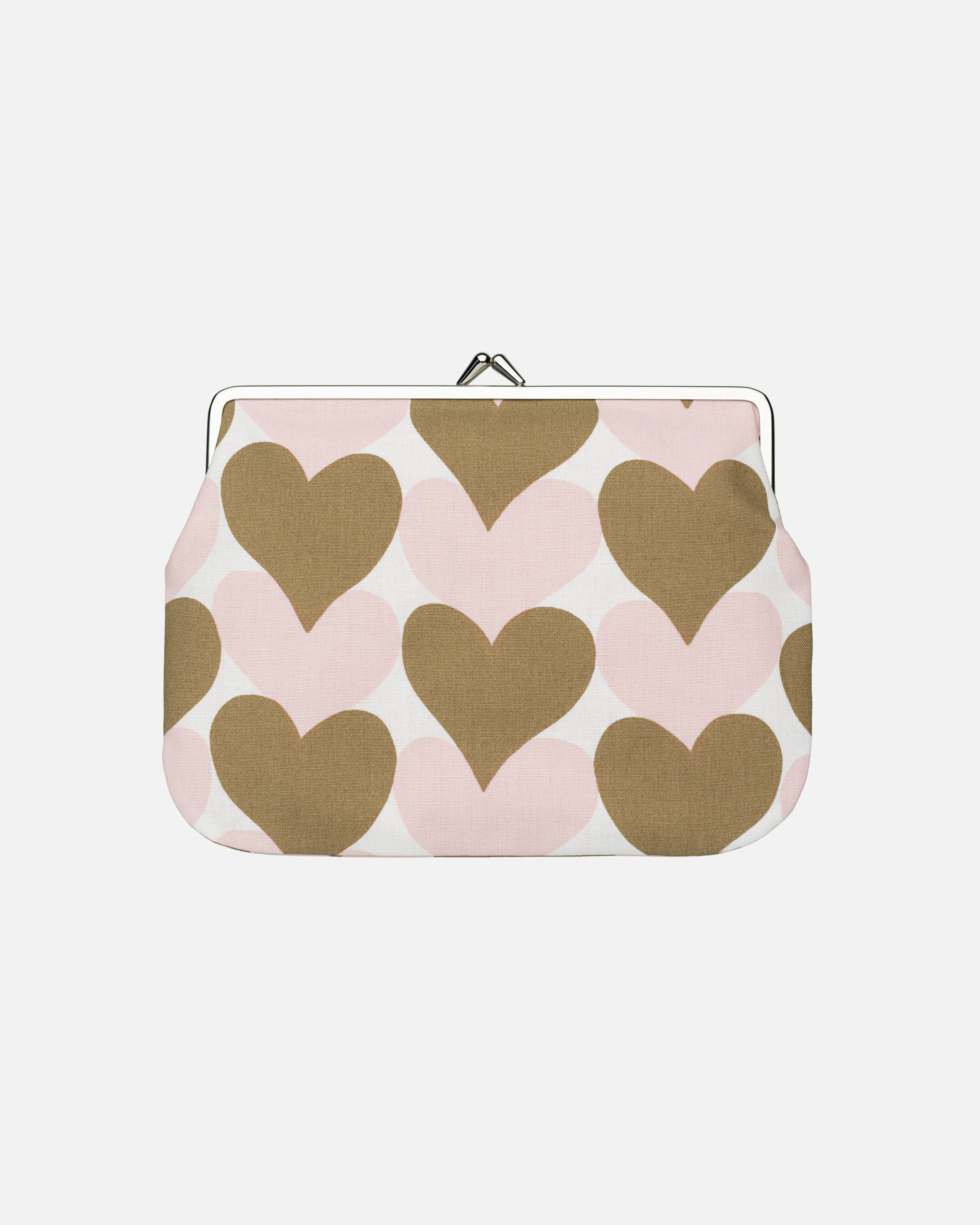 Pienet Sydämet Puolikas kukkaro, Purse, white, lt.brown, pink,