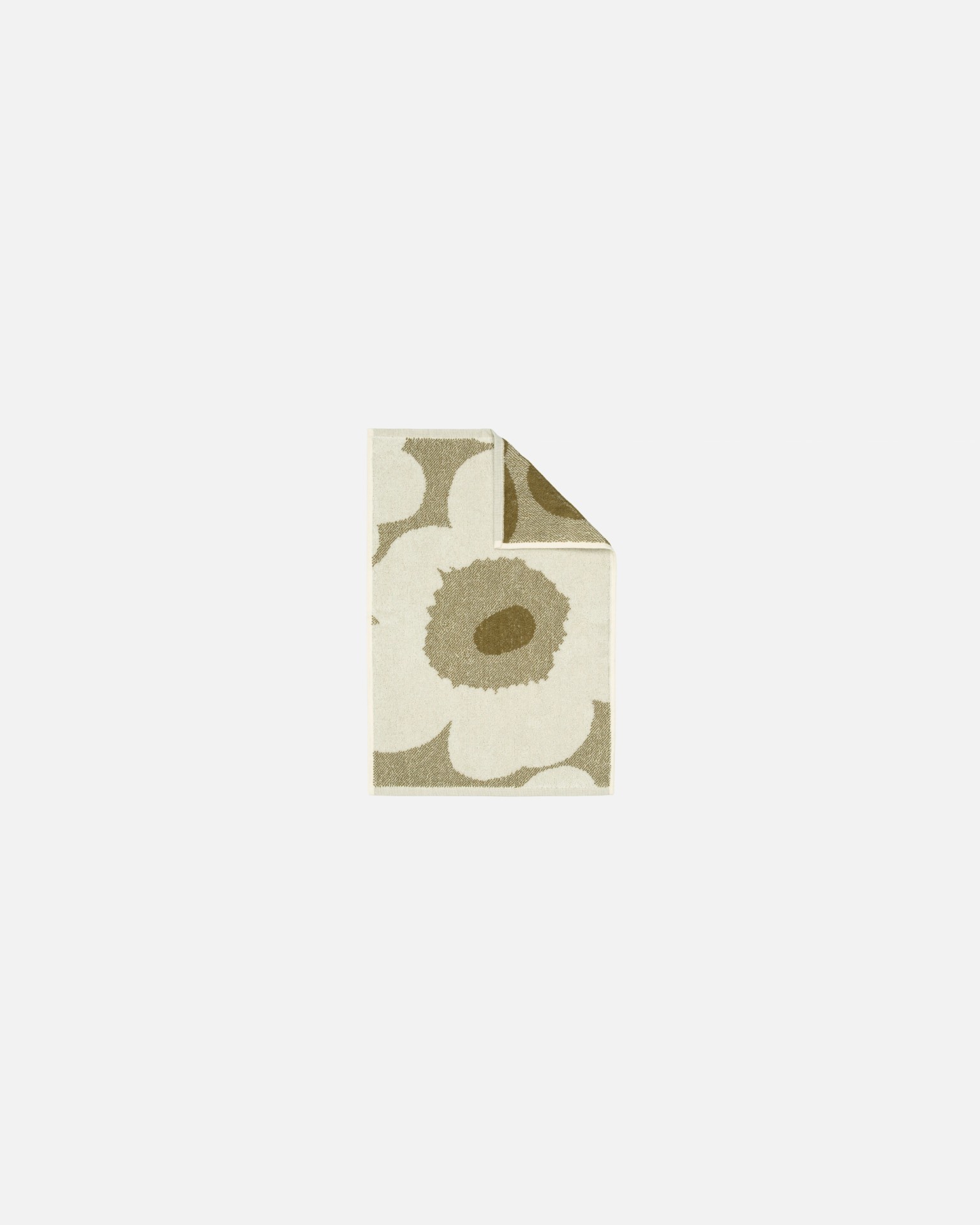 Unikko, Guest towel 30 x 50 cm, green umber, cream,