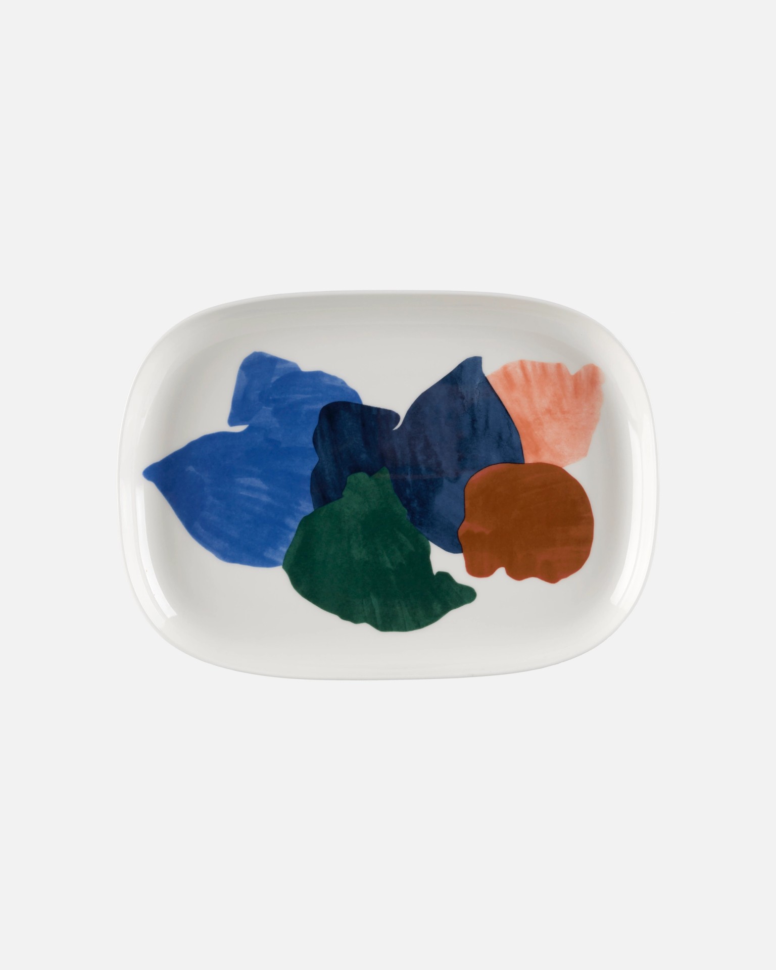 Oiva / Pyykki, Serving dish 23 x 32 cm, white, light blue, green,