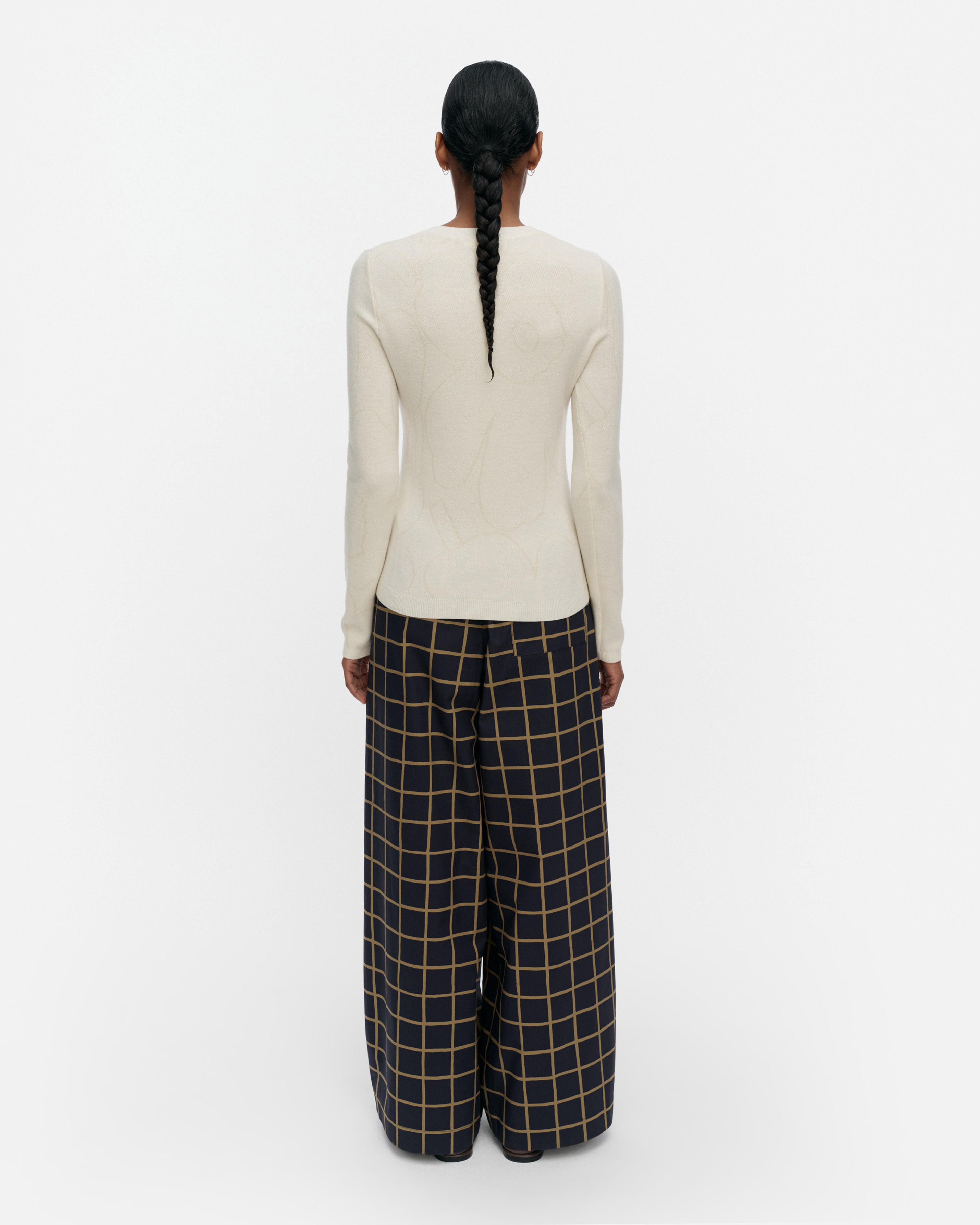 Ukkonen Iso Ruutu, Trousers, dark blue, olive green,
