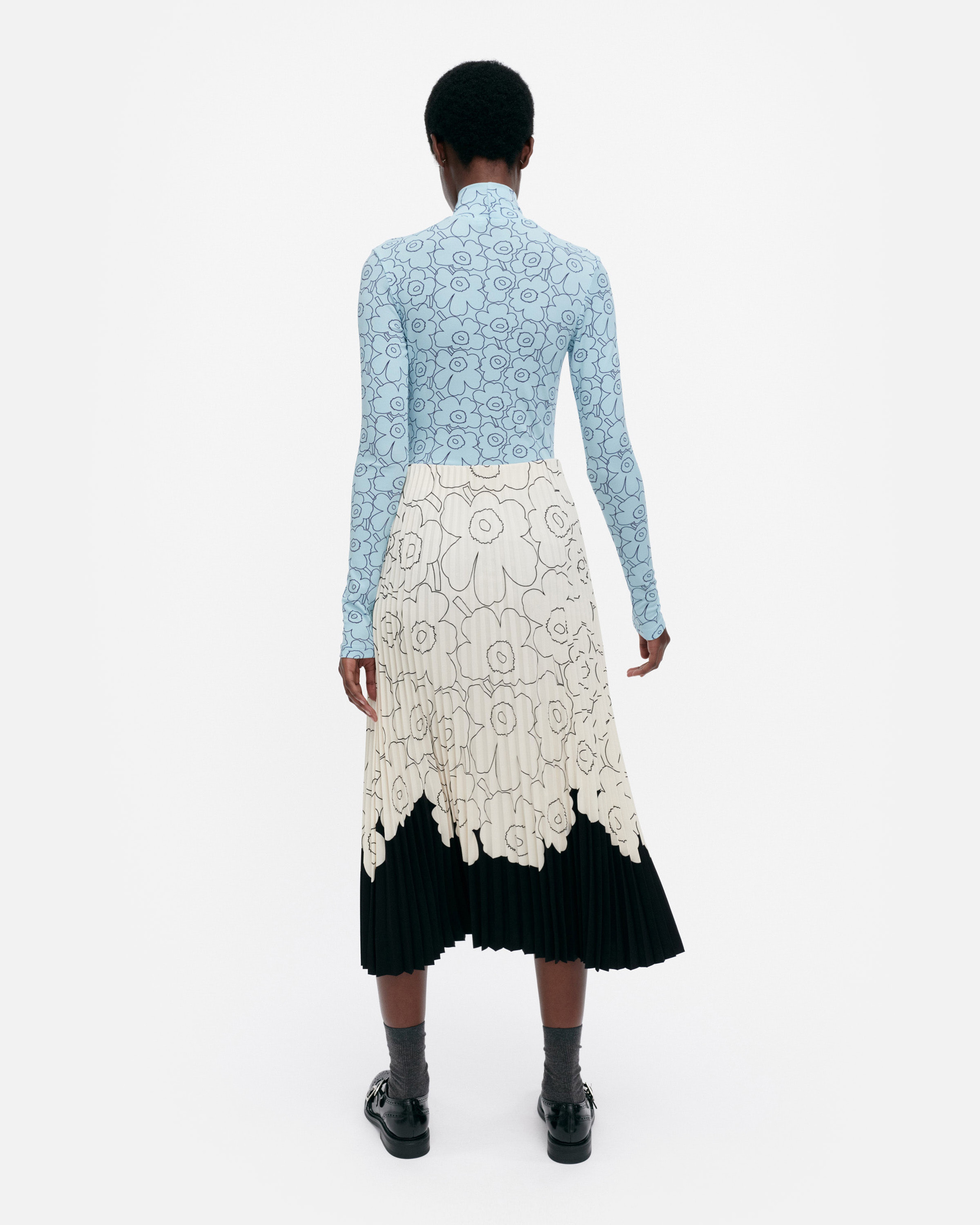 Solmia Piirto Unikko, Turtleneck shirt, bright blue, dark navy,