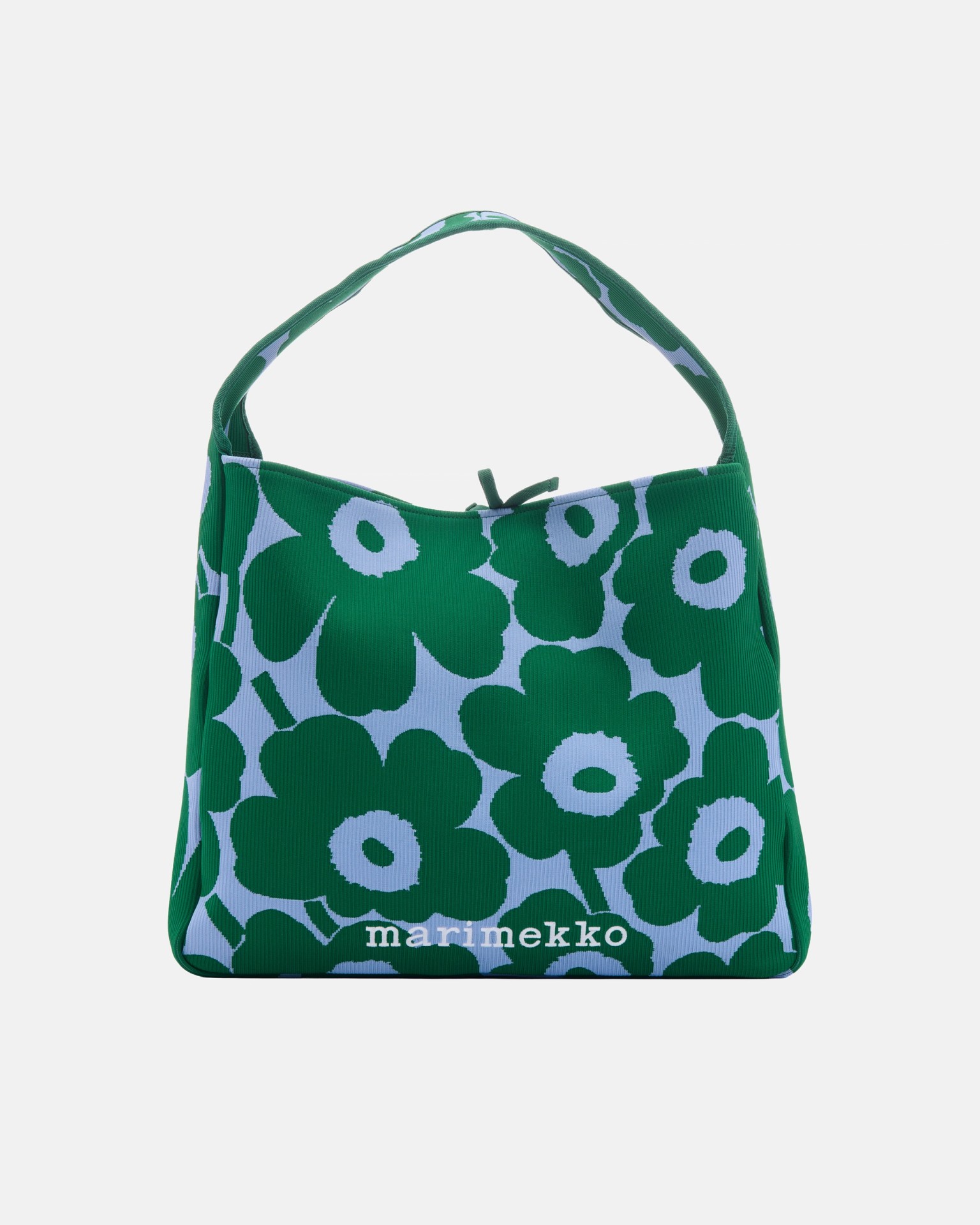 Knitted Bag Large Unikko, Shoulder bag, dark green, blue,