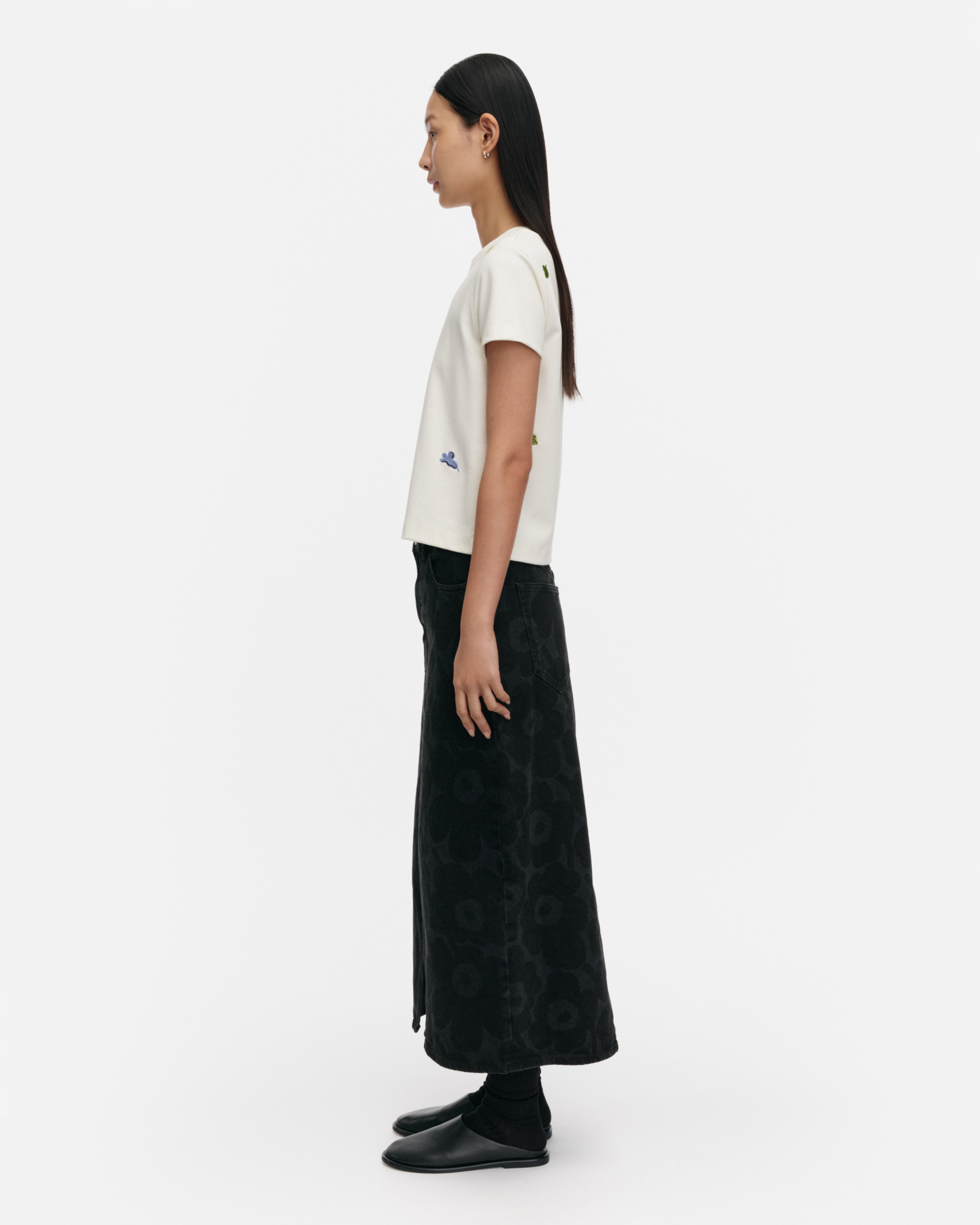 Maridenim Kuvastuma Unikko Denim skirt