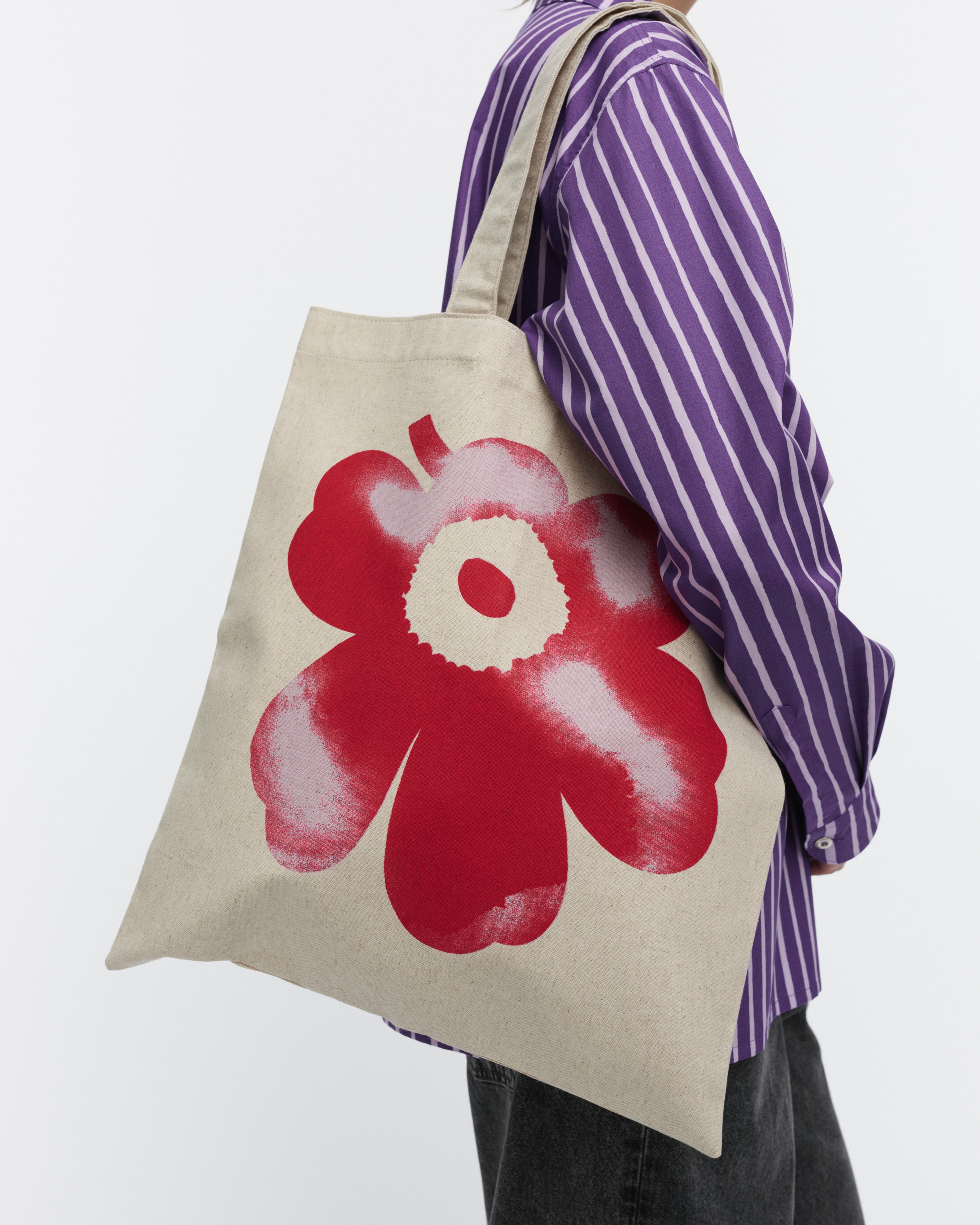 Vankka Akvarelli Unikko, Kioski bag, lilac, red, off white,
