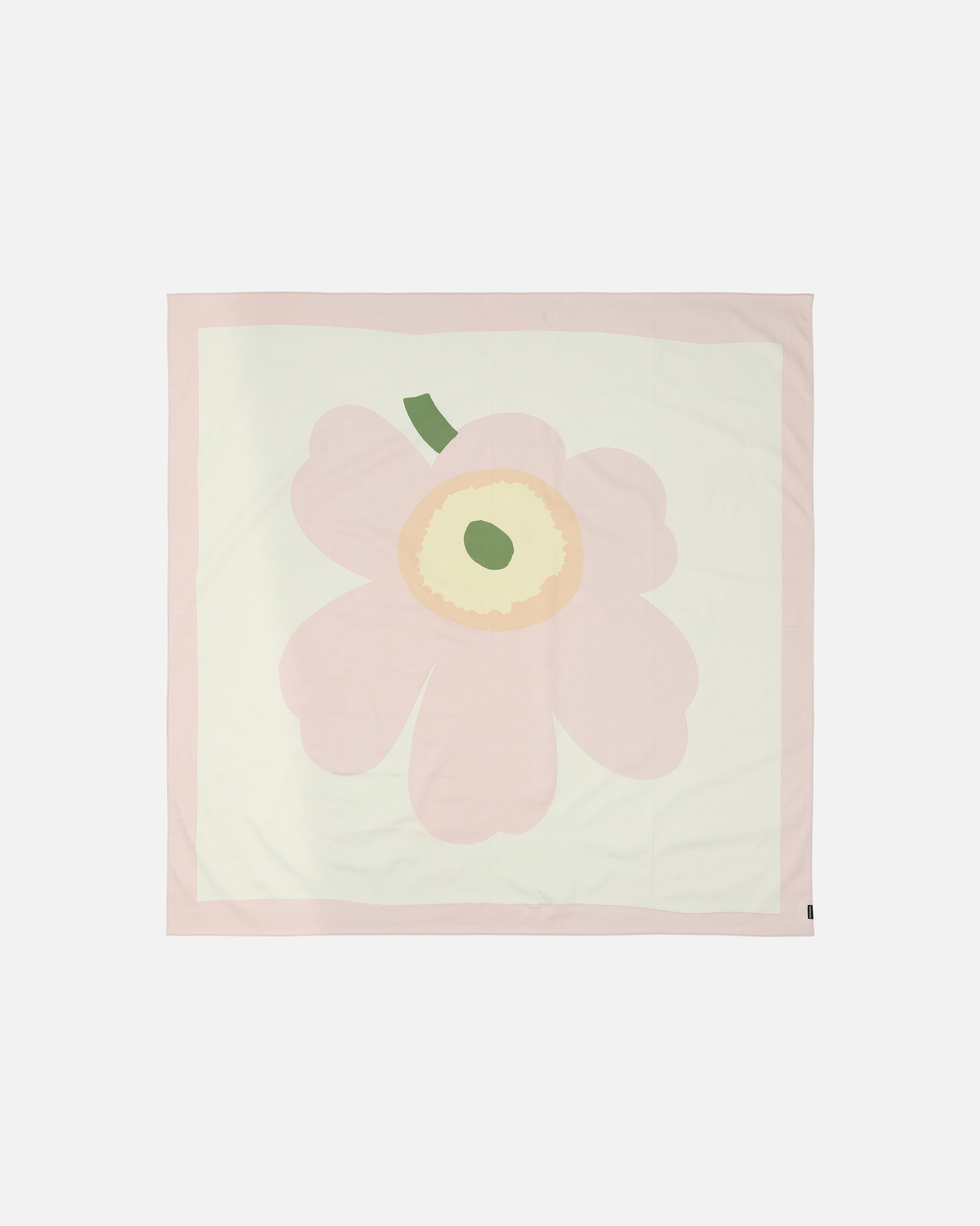 Unikko, Tablecloth 140x140 cm, off white,pink,lt.yellow,green,