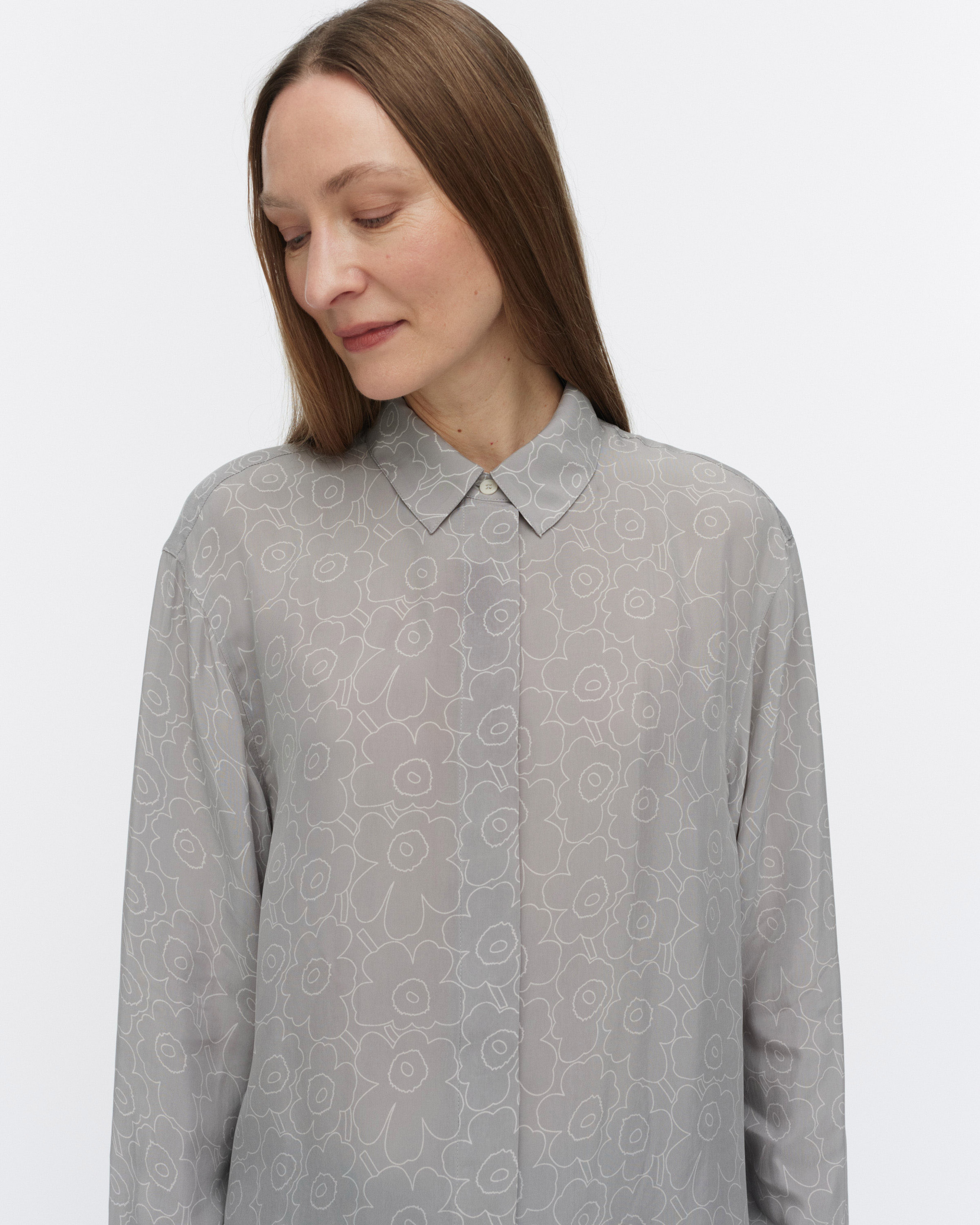 Runsas Piirto Unikko, Cupro shirt, grey, light grey,