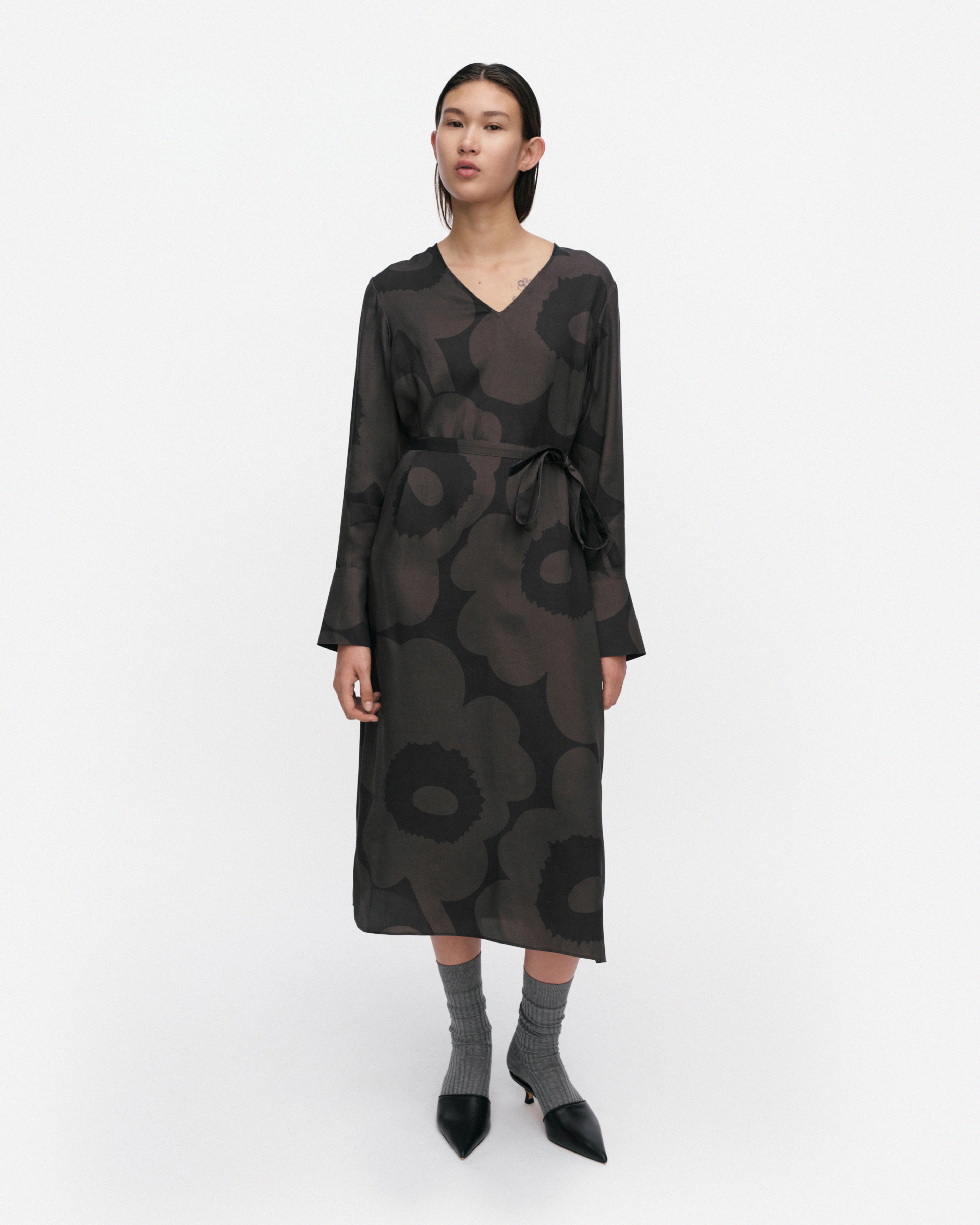 Nauru Unikko, Dress, dark grey, black,