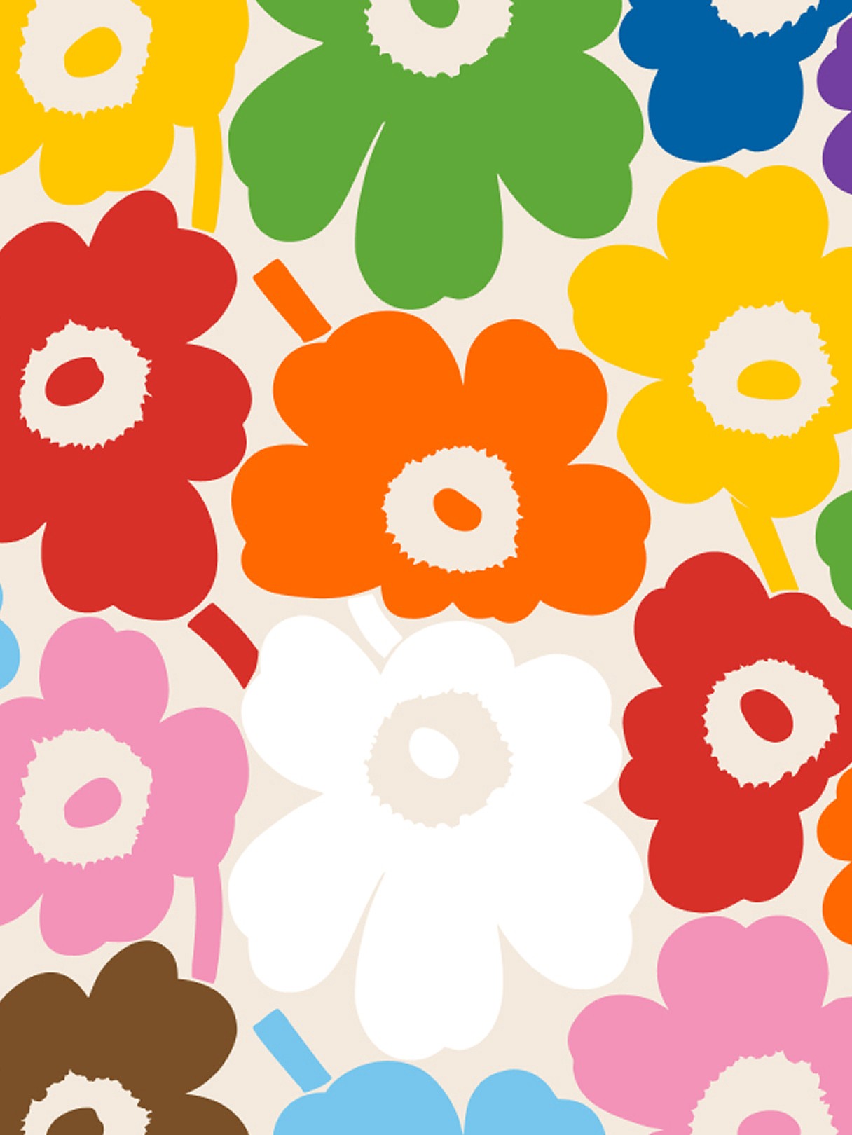 Unikko pattern in colourful pride colors