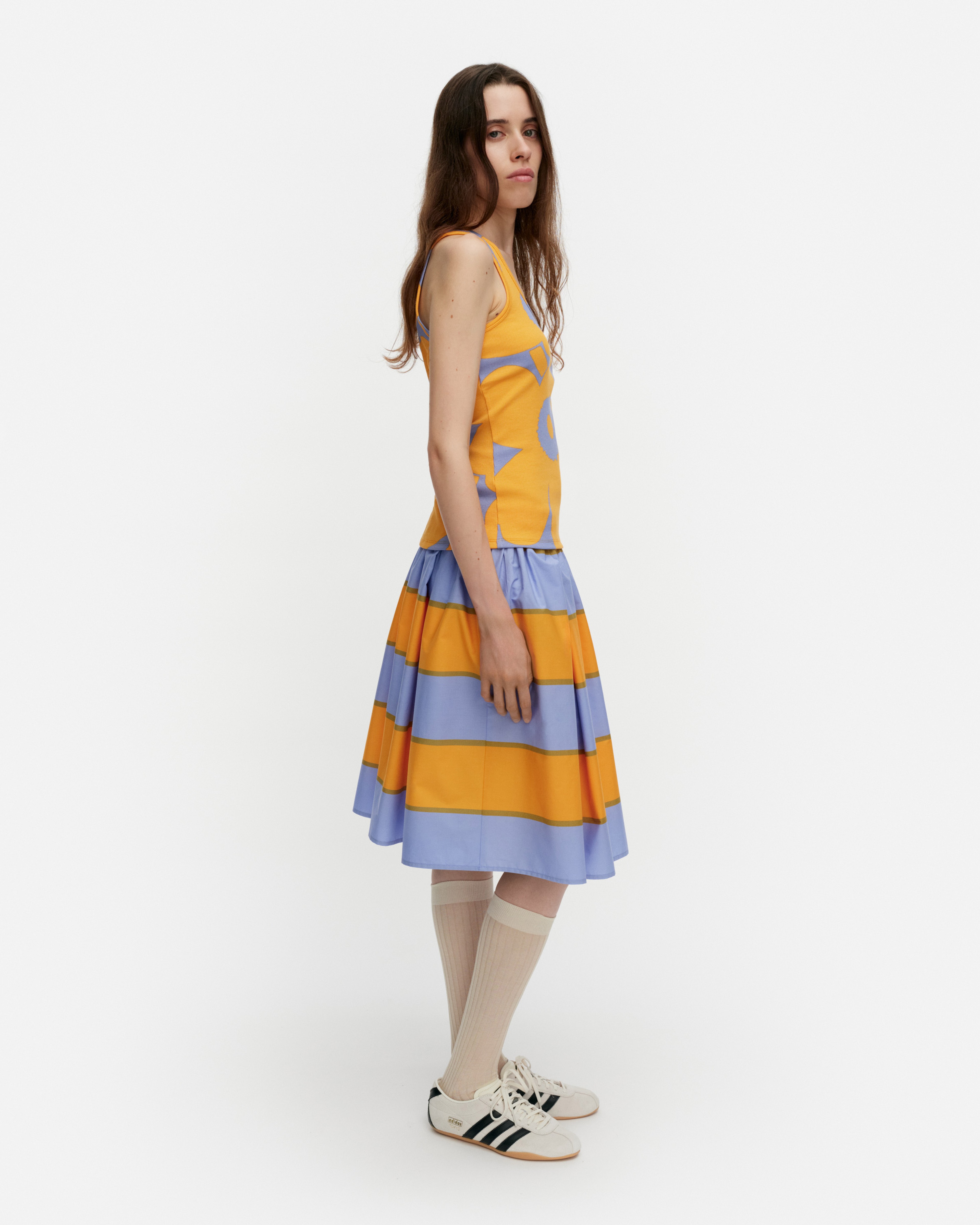 Parketti Galleria, Skirt, blue, orange,