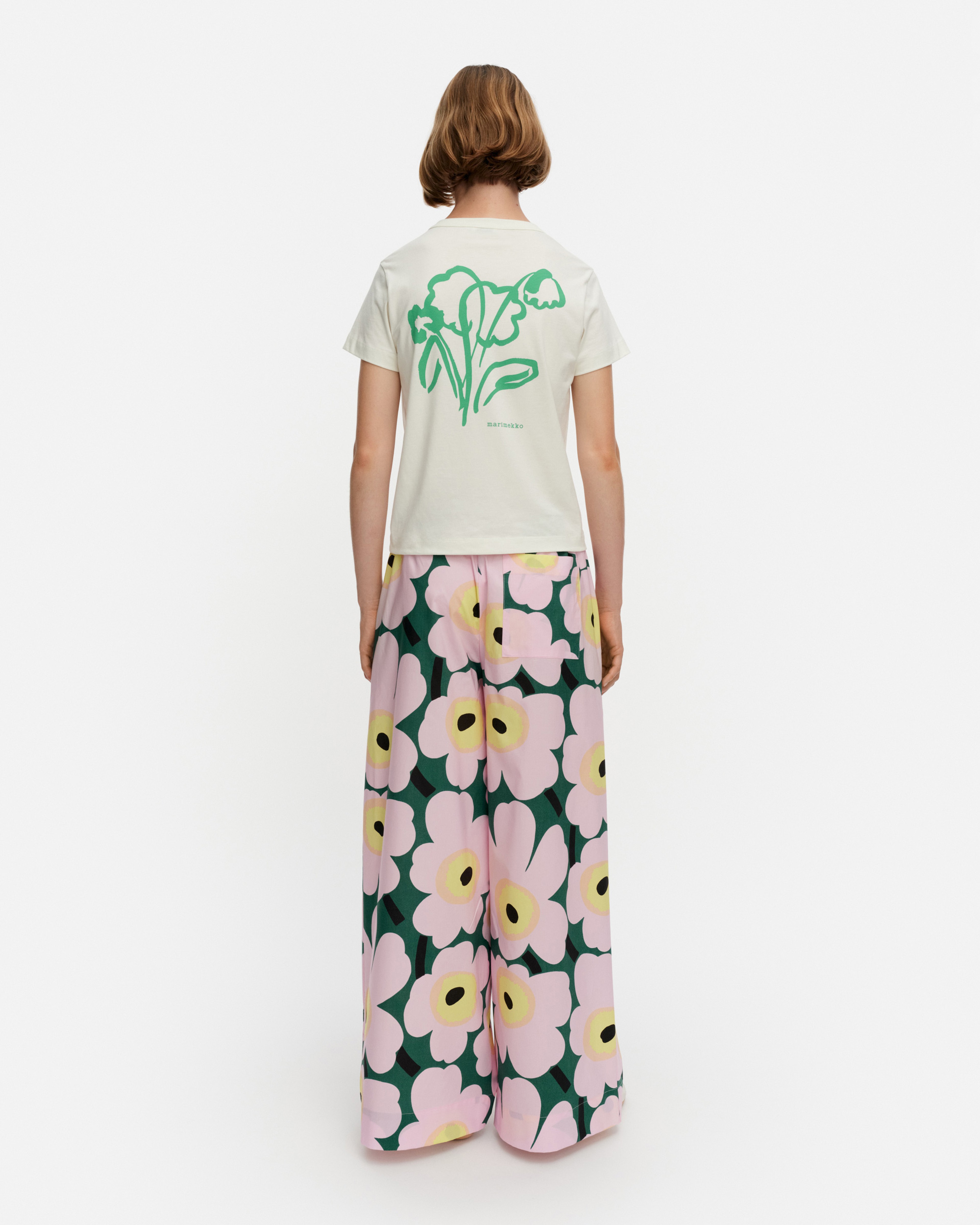 Puoti Unikko, Trousers, pink, green, yellow,