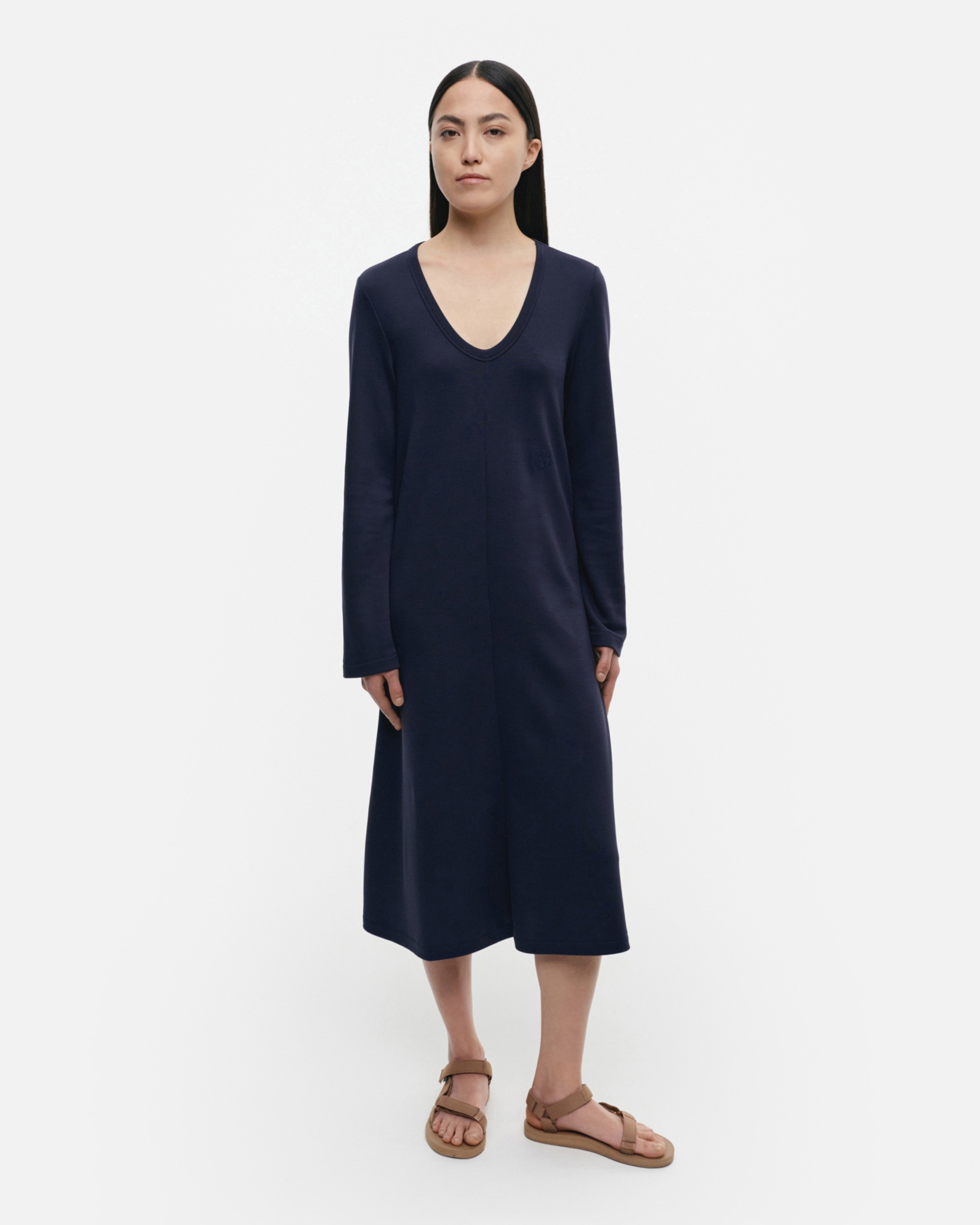Mariini Solid, Jersey dress, dark blue,