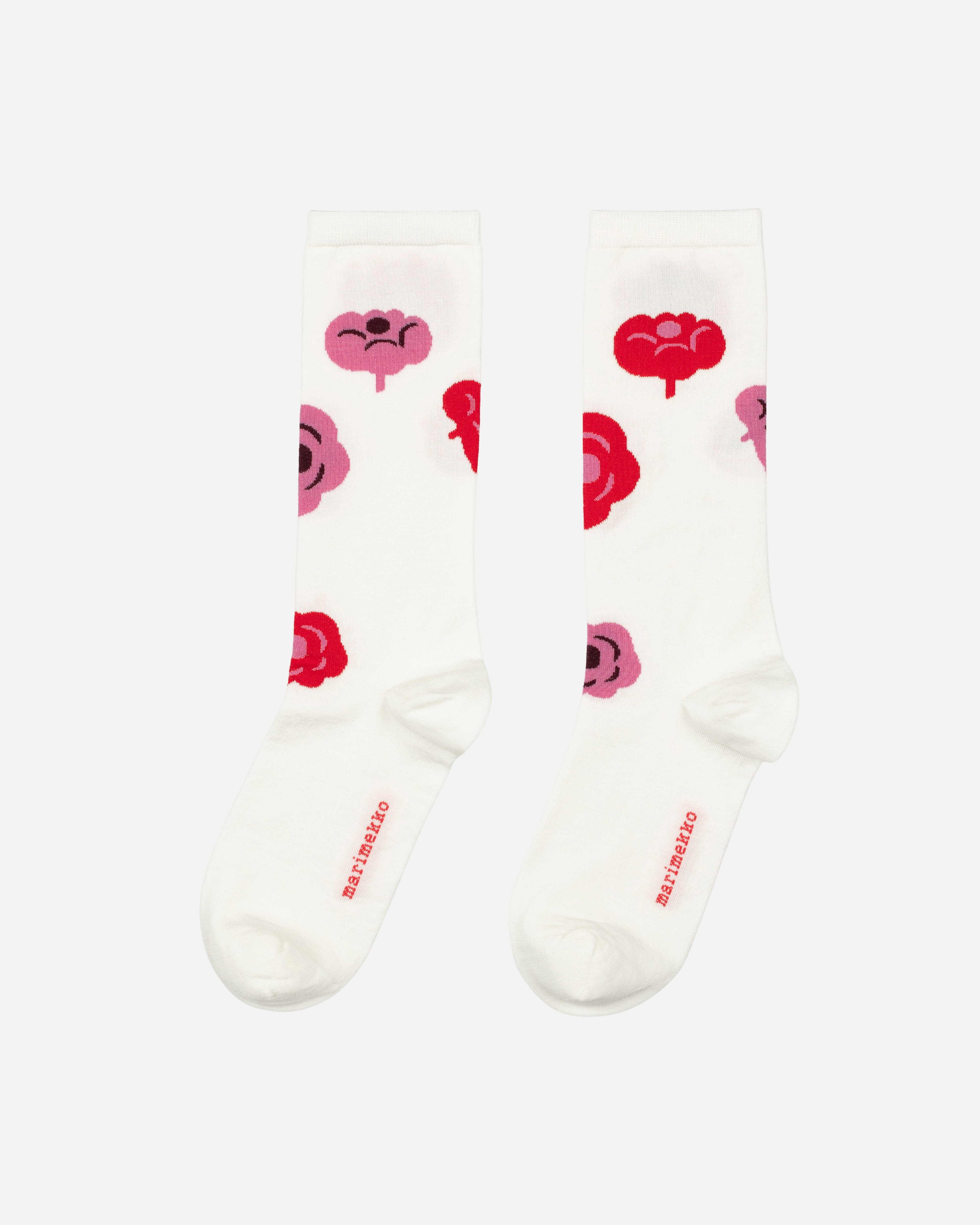 Sissi Tumma, Socks, off white, red, pink,