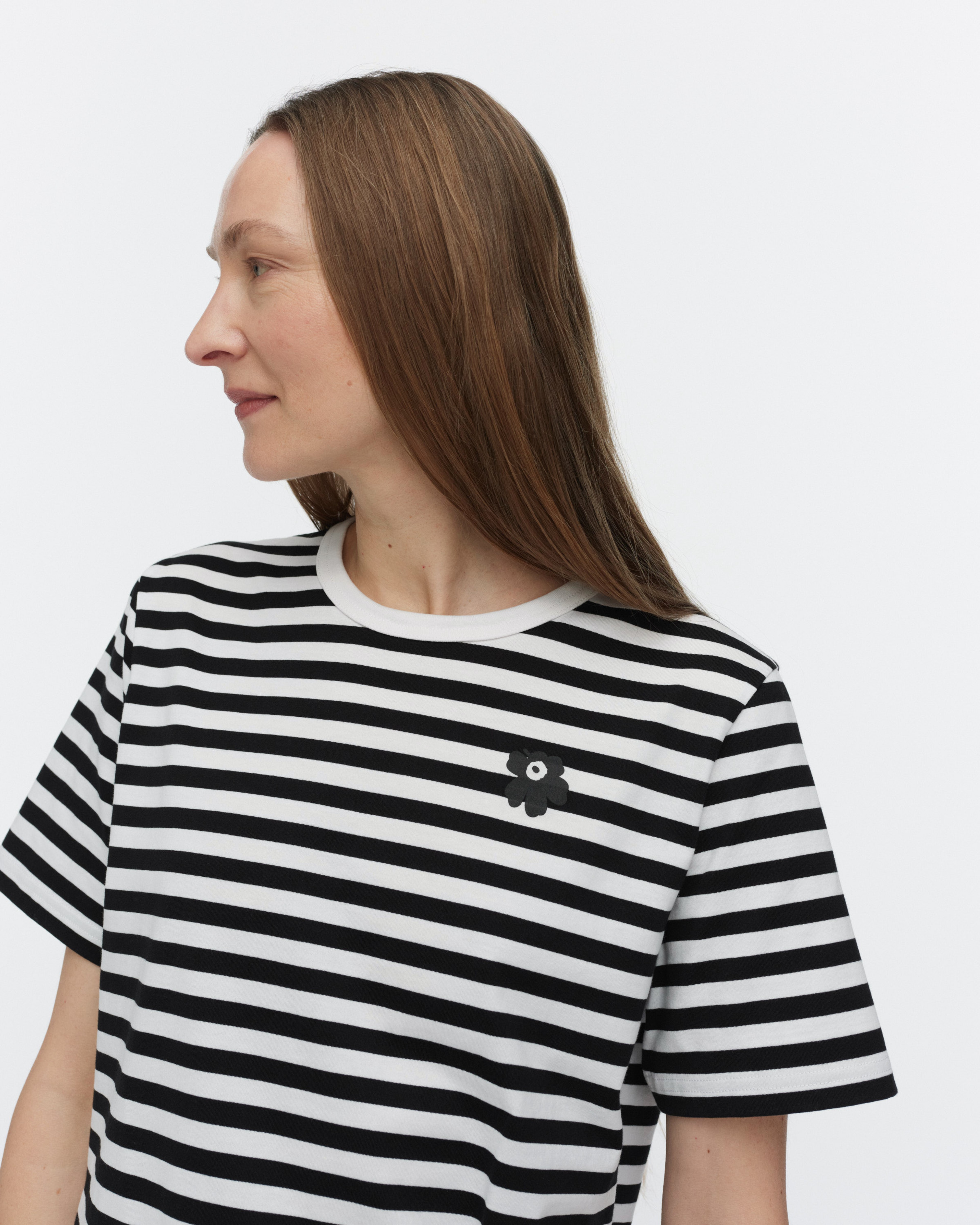 Tasaraita Unikko Kioski t-shirt