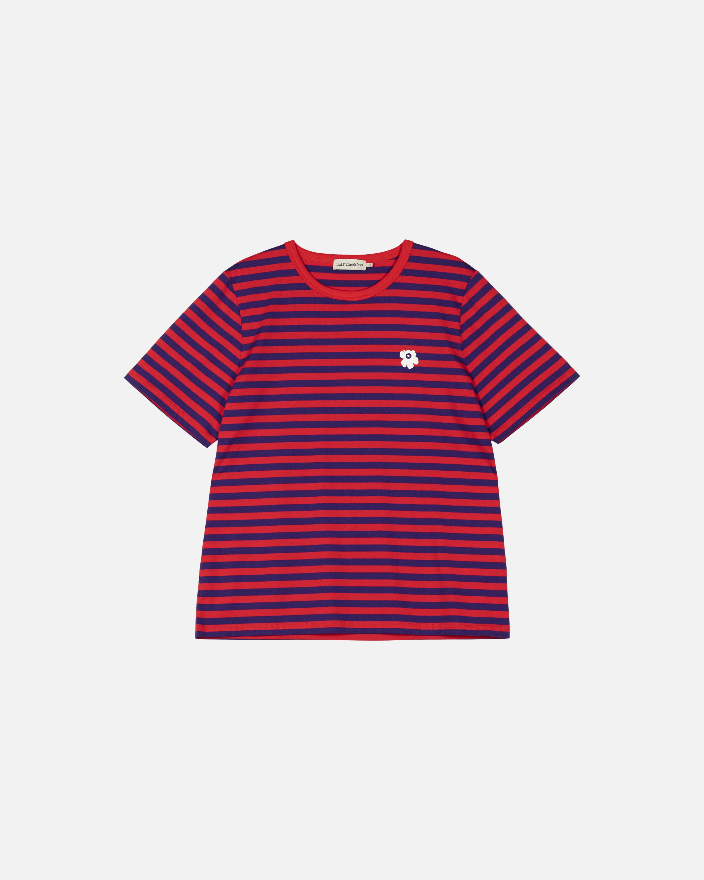 Tasaraita Unisex Unikko Kioski t-shirt red, violet | Marimekko