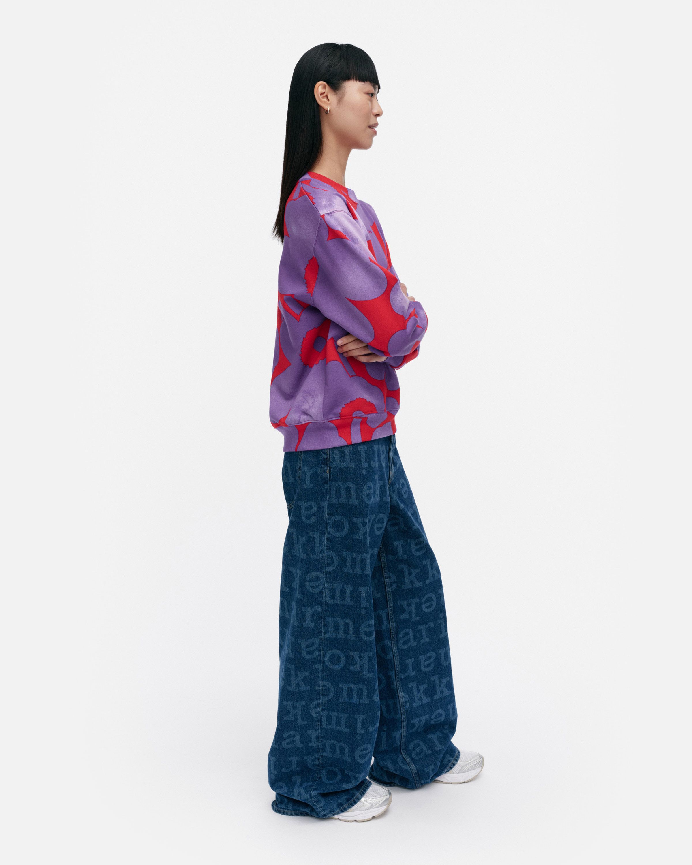 トレーナー スウェット 「kioski」Leiot Akvarelli Unikko / sweatshirt レディース Leiot Akvarelli Unikko Kioski sweatshirt | Marimekko