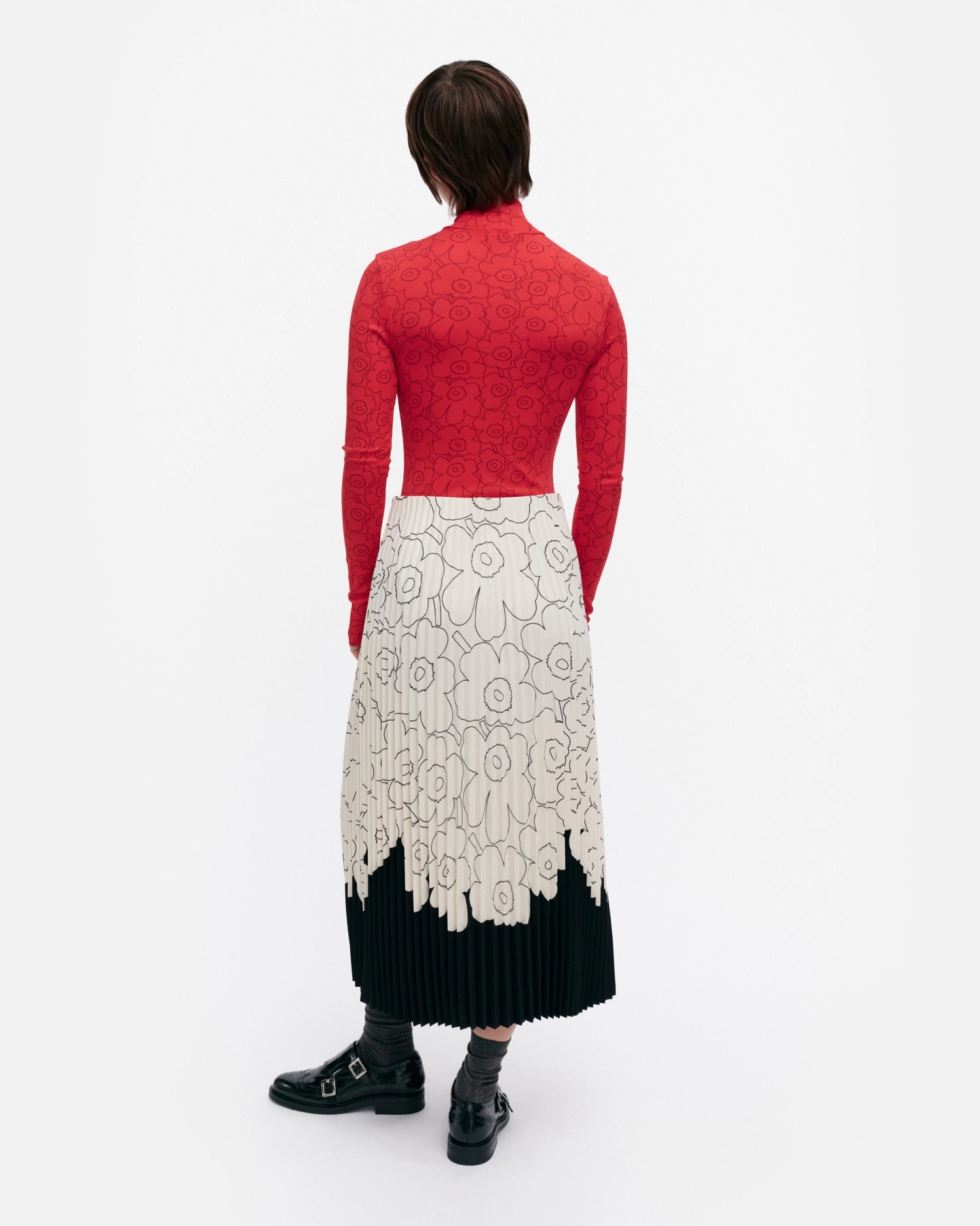 Piiru Piirto Unikko Placement, Skirt, black, off white,