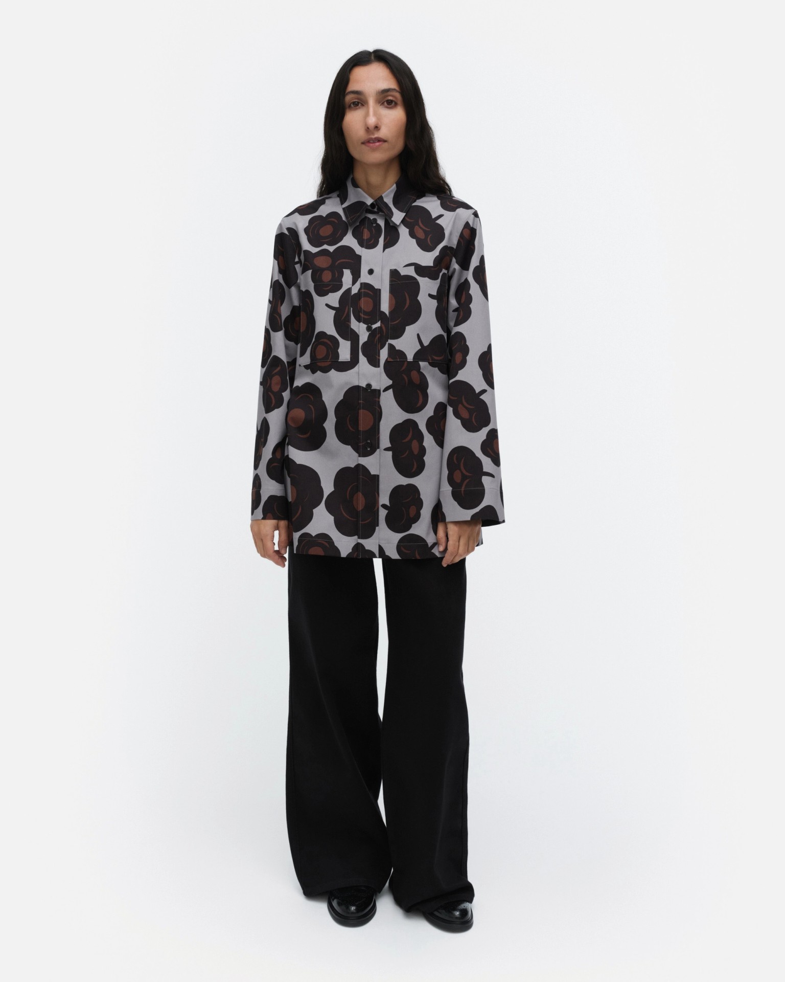 Maaria Tumma, Cotton shirt, grey, black, brown,