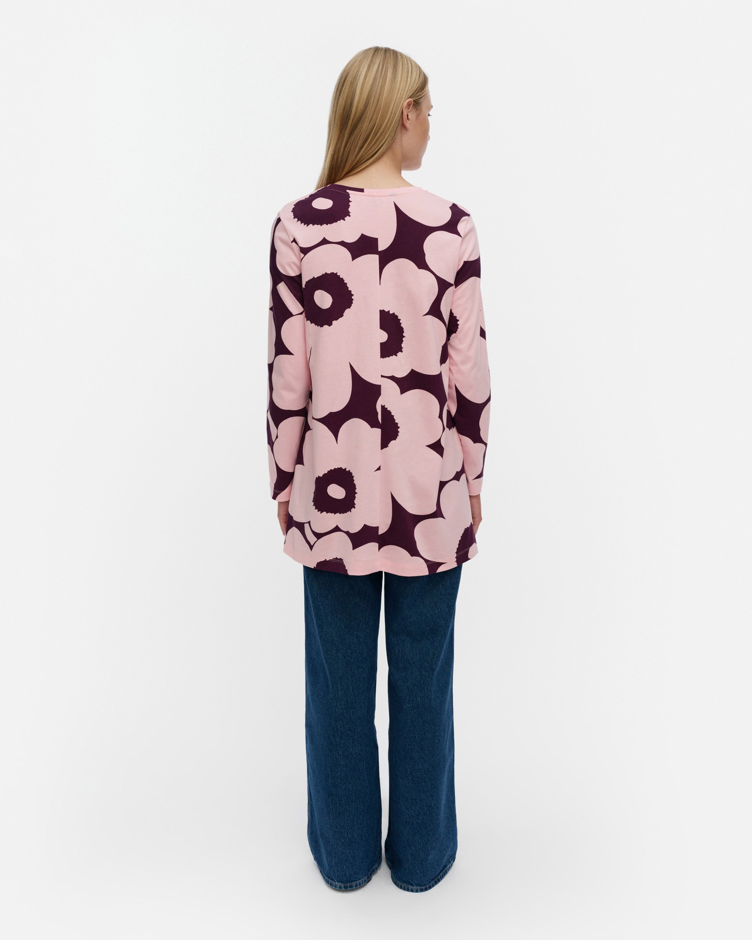 Kevät Unikko Tunic light pink, dark purple | Marimekko