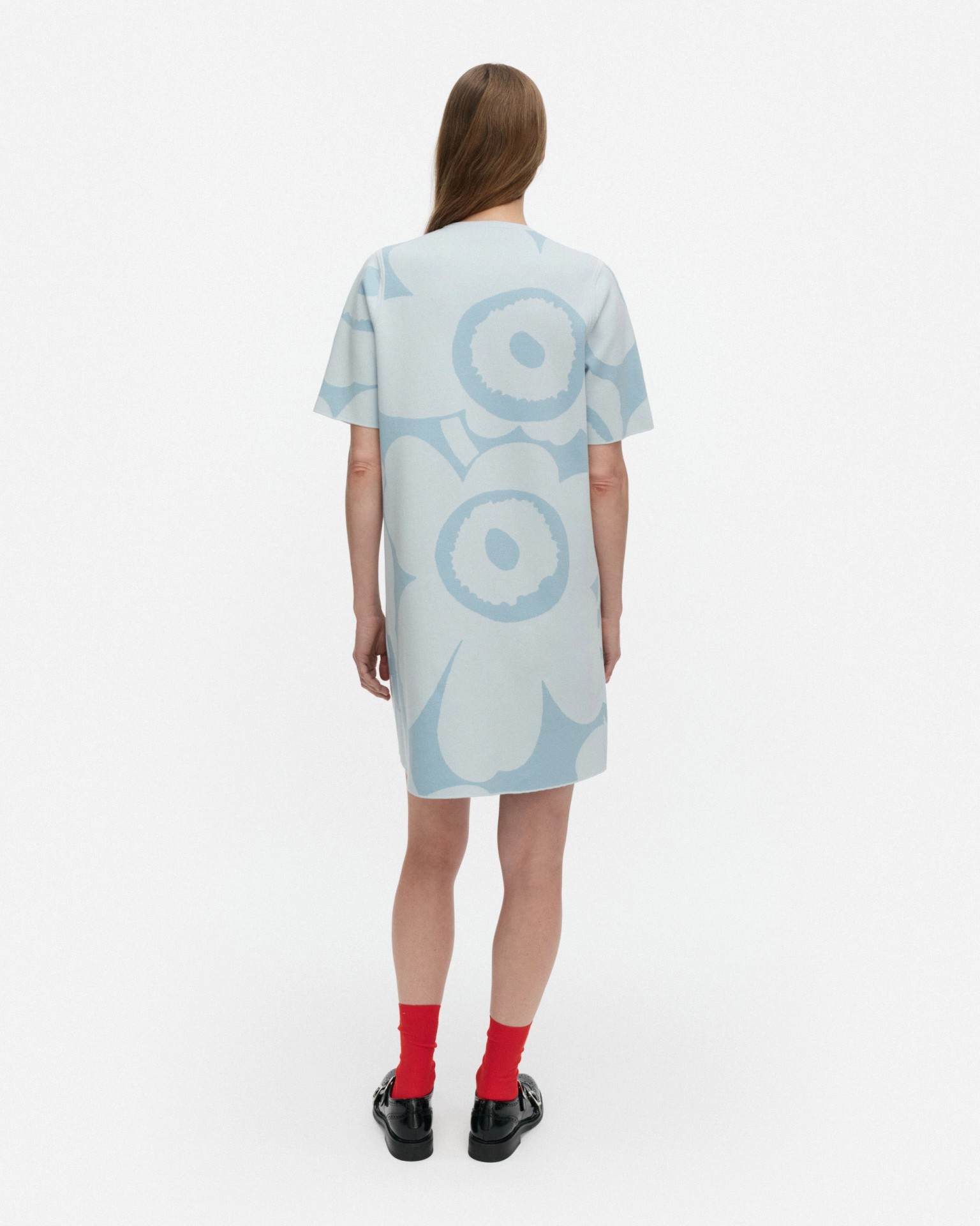 Mahdollisuus Unikko, Knitted dress, light blue, light blue,