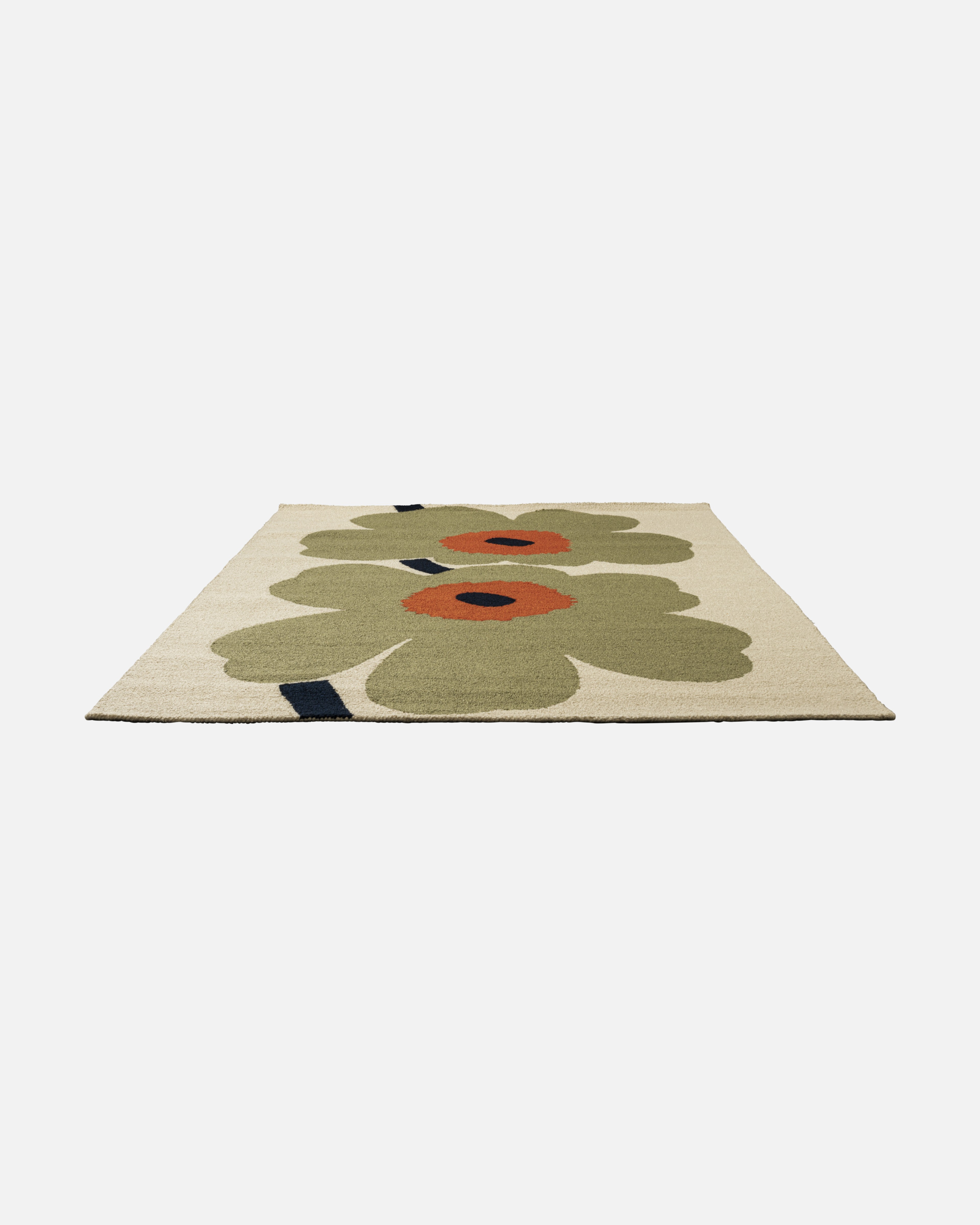 Unikko Outdoor, Rug 160 x 230 cm, white, sage, orange, dk.blue,