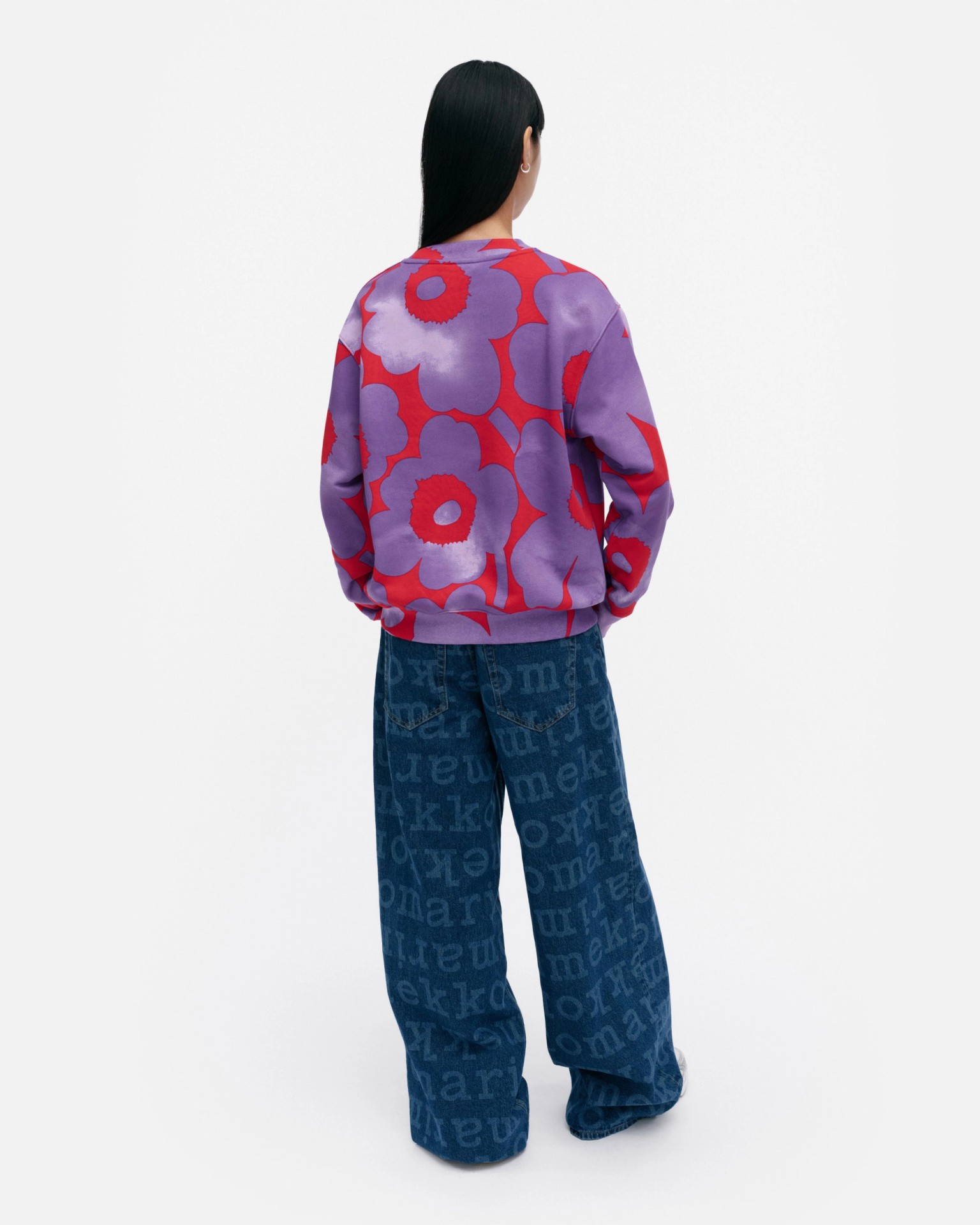 Leiot Akvarelli Unikko, Kioski sweatshirt, red, lilac,