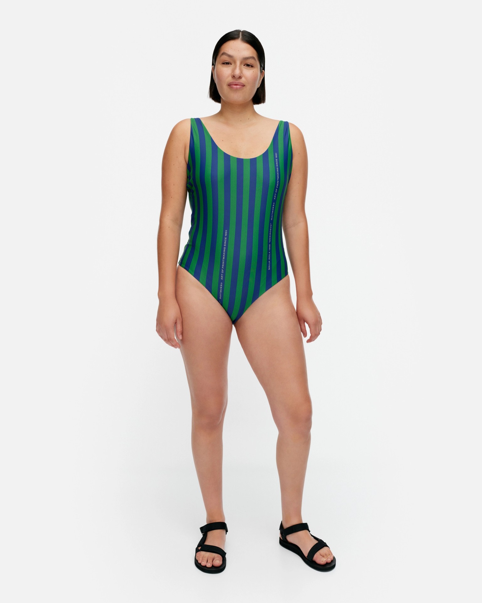 Agnetha Merirosvo, Swimsuit, green, blue,